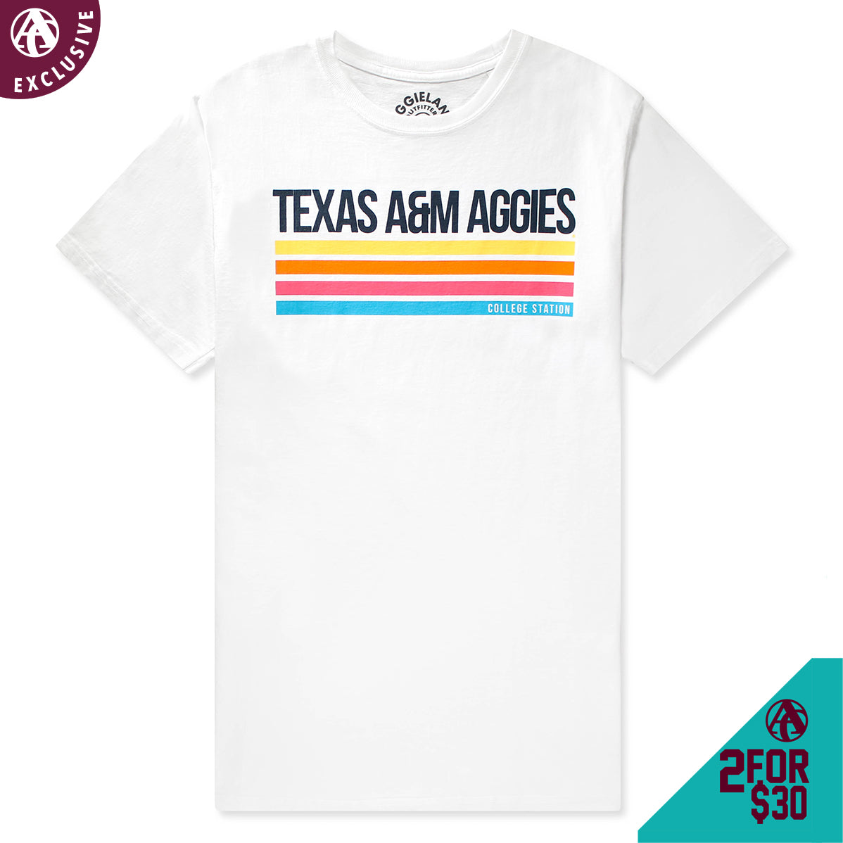 Colorful Stripe Texas AM Aggies