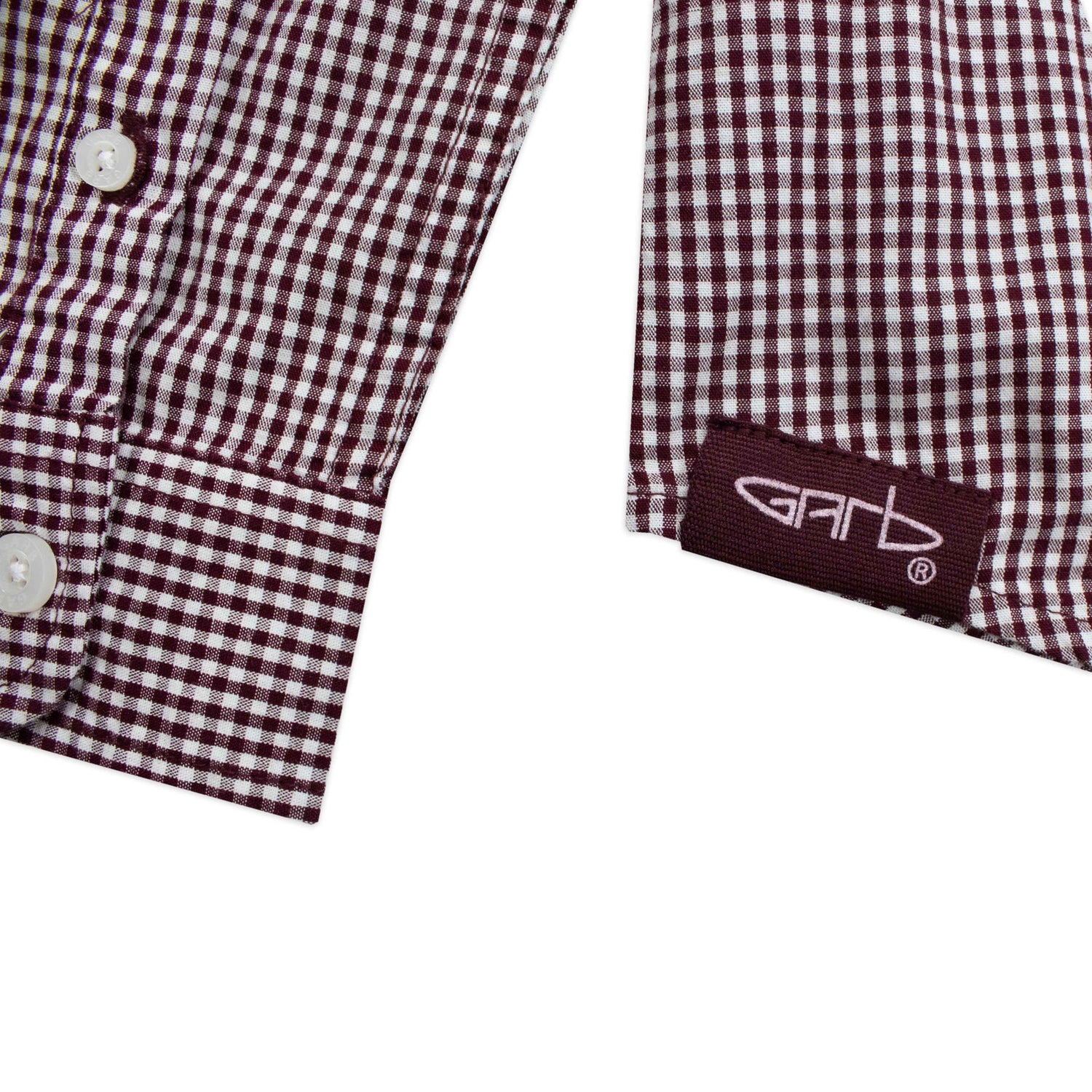 Texas A&M Garb Cole Youth Woven Gingham Button Down