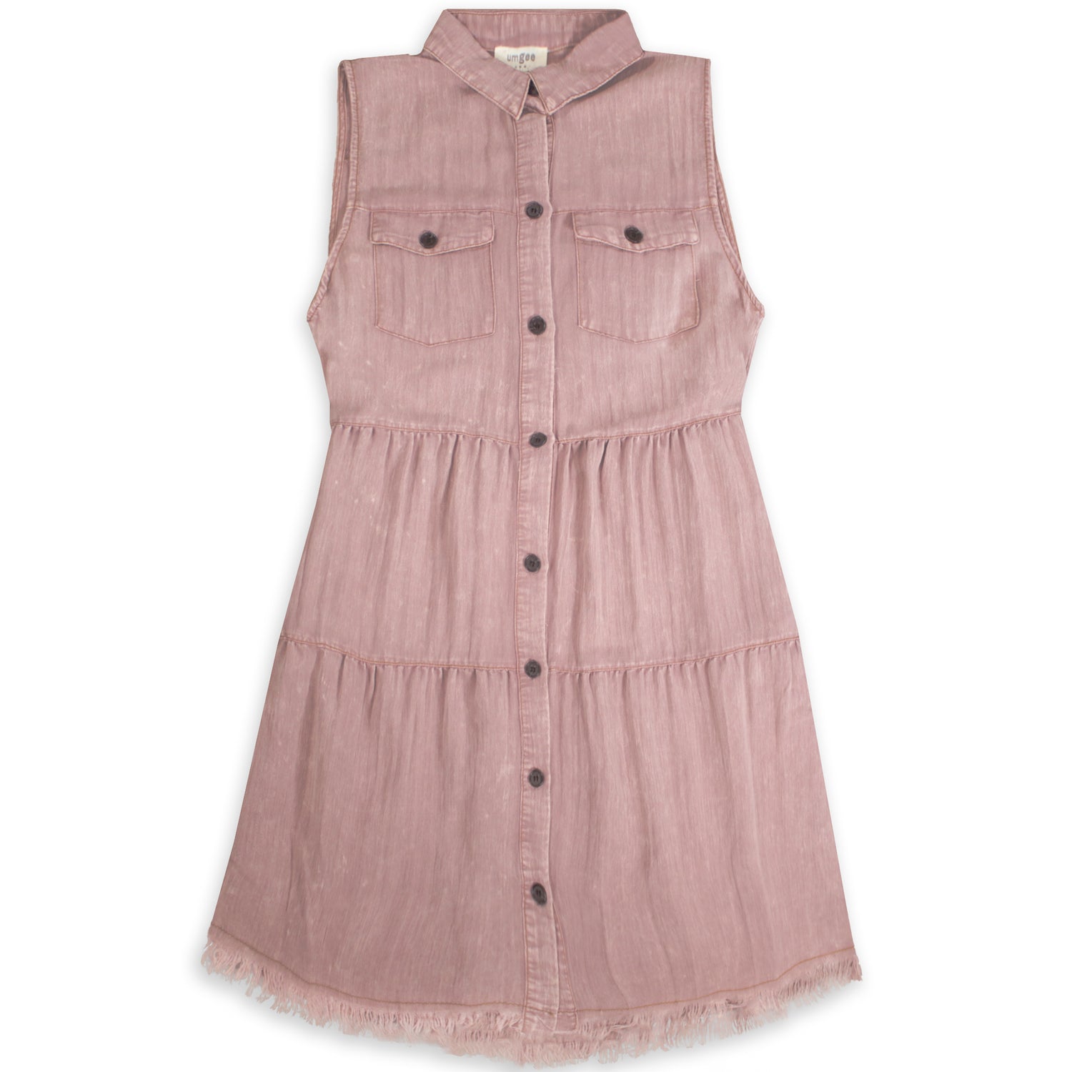 Mauve Sleeveless Button Down Dress