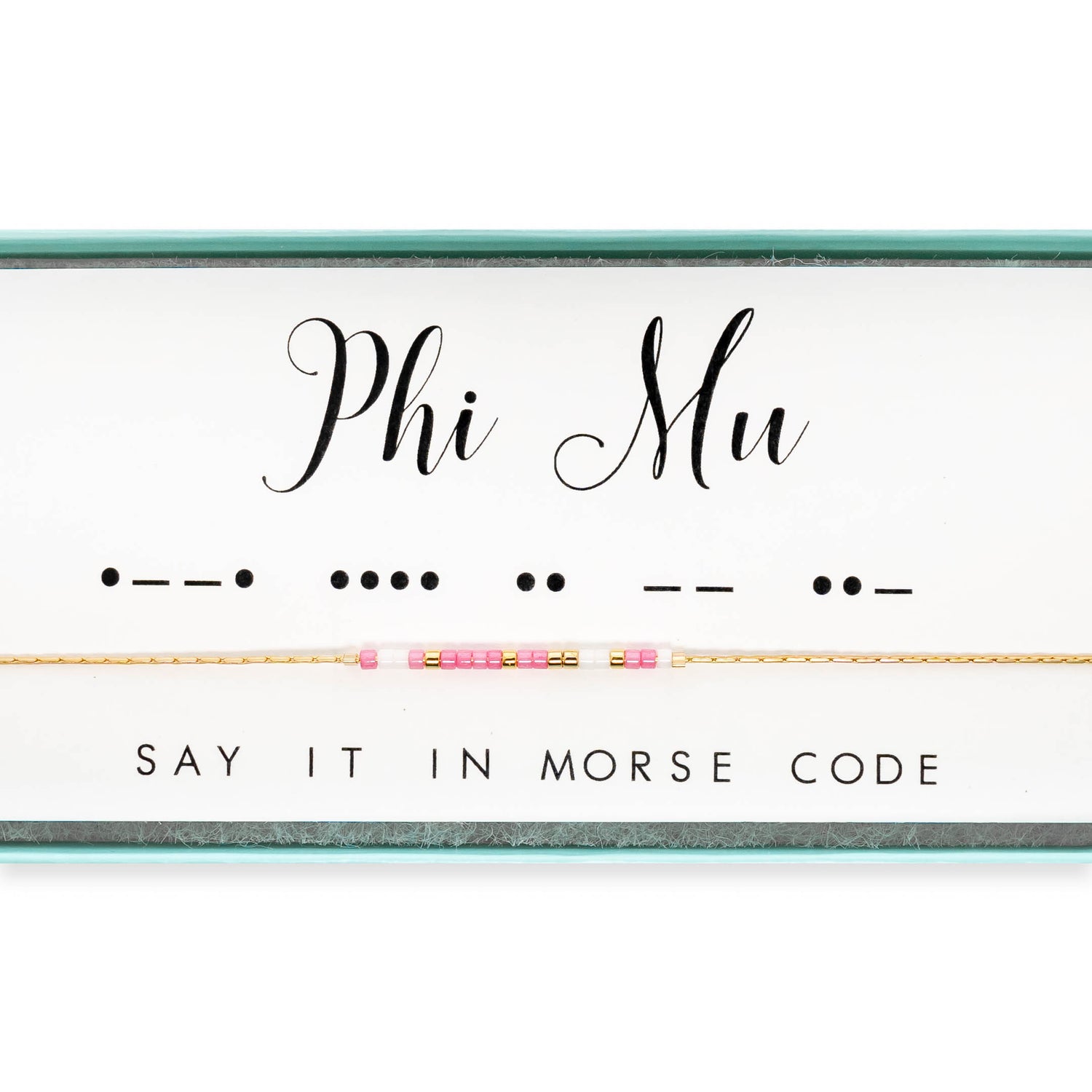 Phi Mu Morse Code Necklace