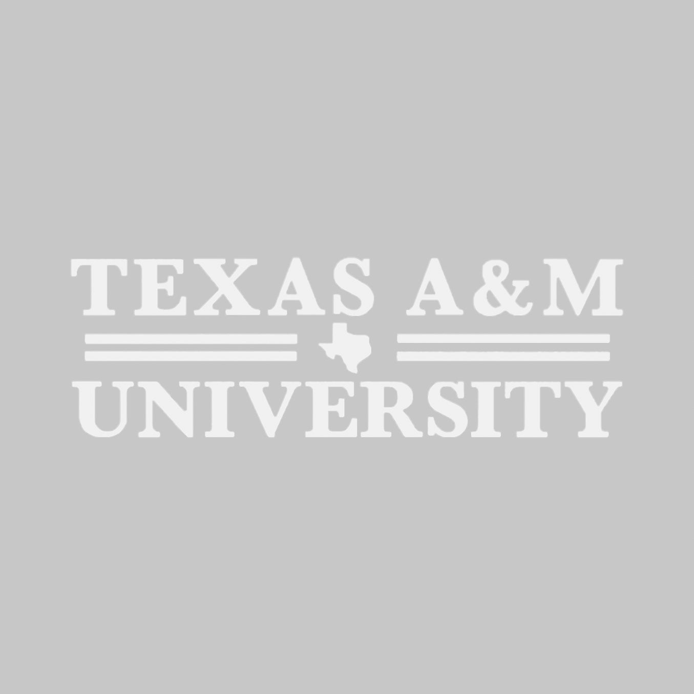 Texas A&M Double Bar Frosted Glass Decal