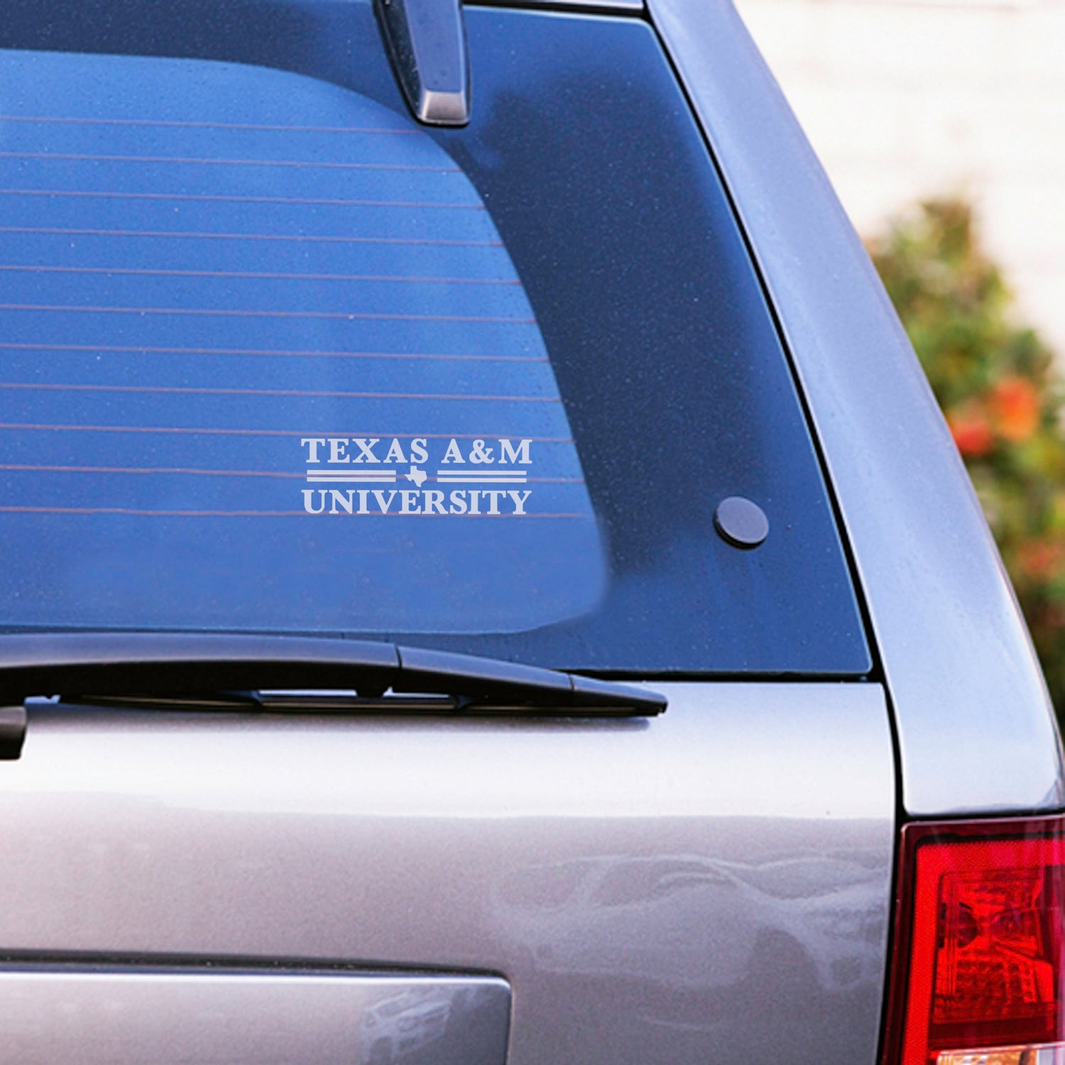 Texas A&M Double Bar Frosted Glass Decal