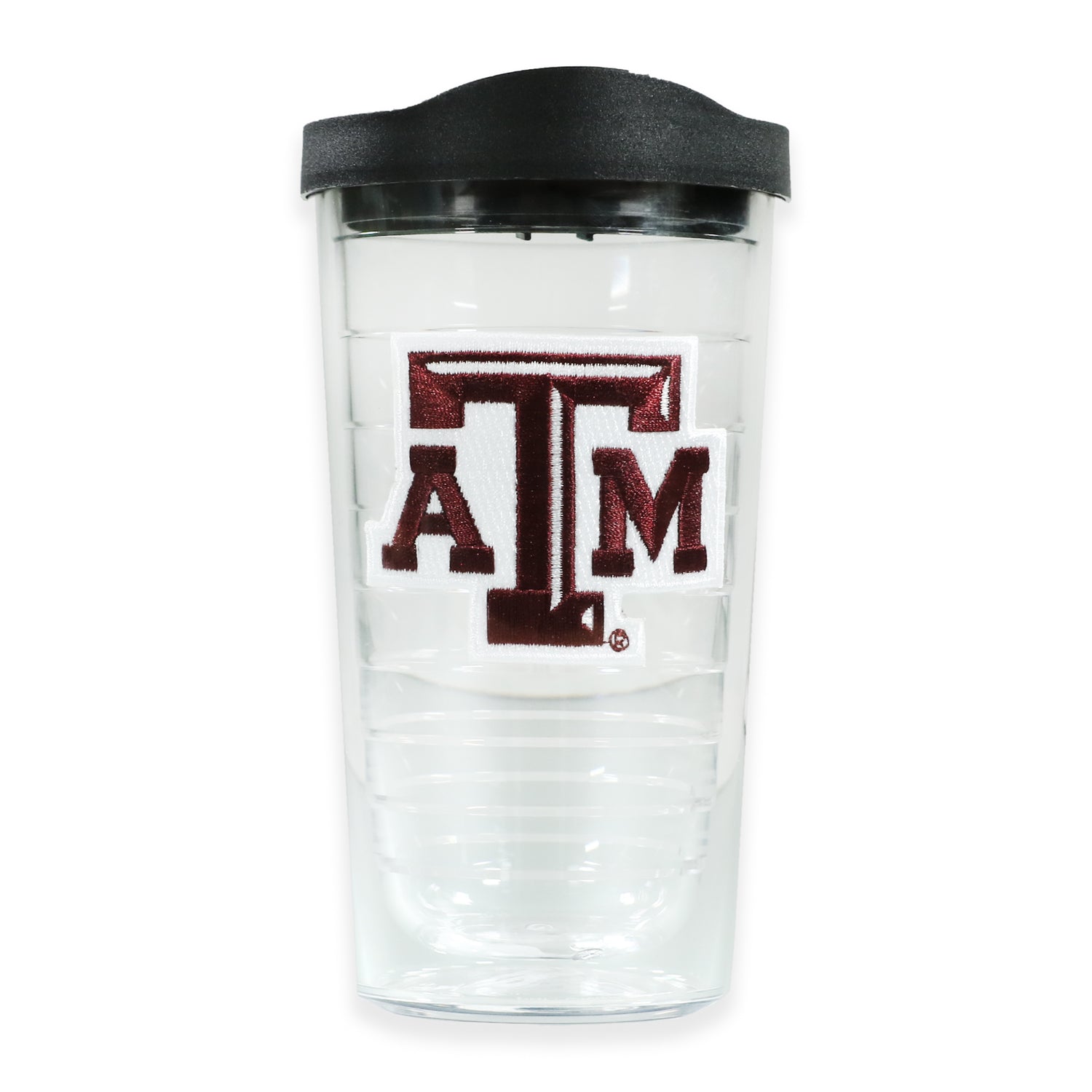 Texas A&M Embroidered Clear Plastic Tumbler 16 Oz