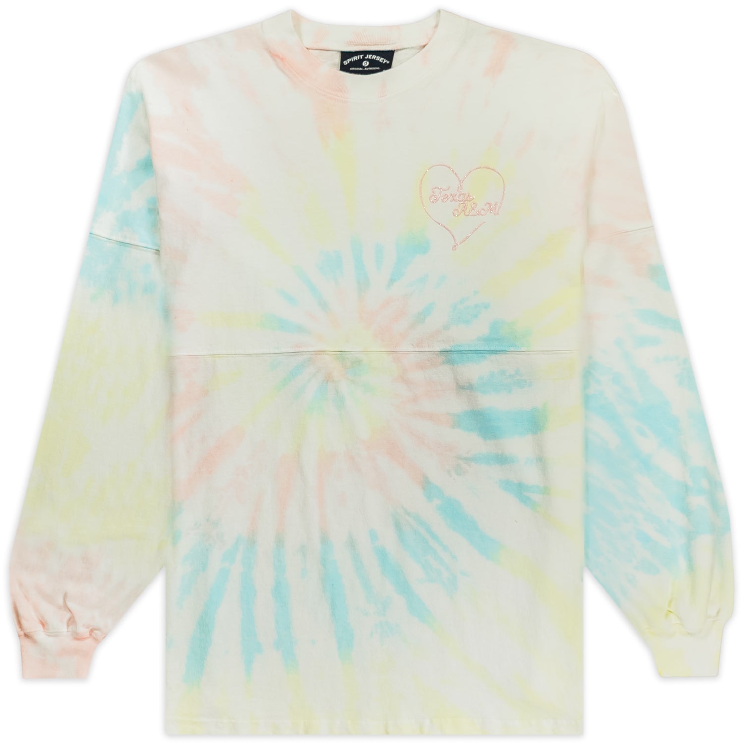Texas A&M Tie Dye Pastel Rainbow Spirit Jersey