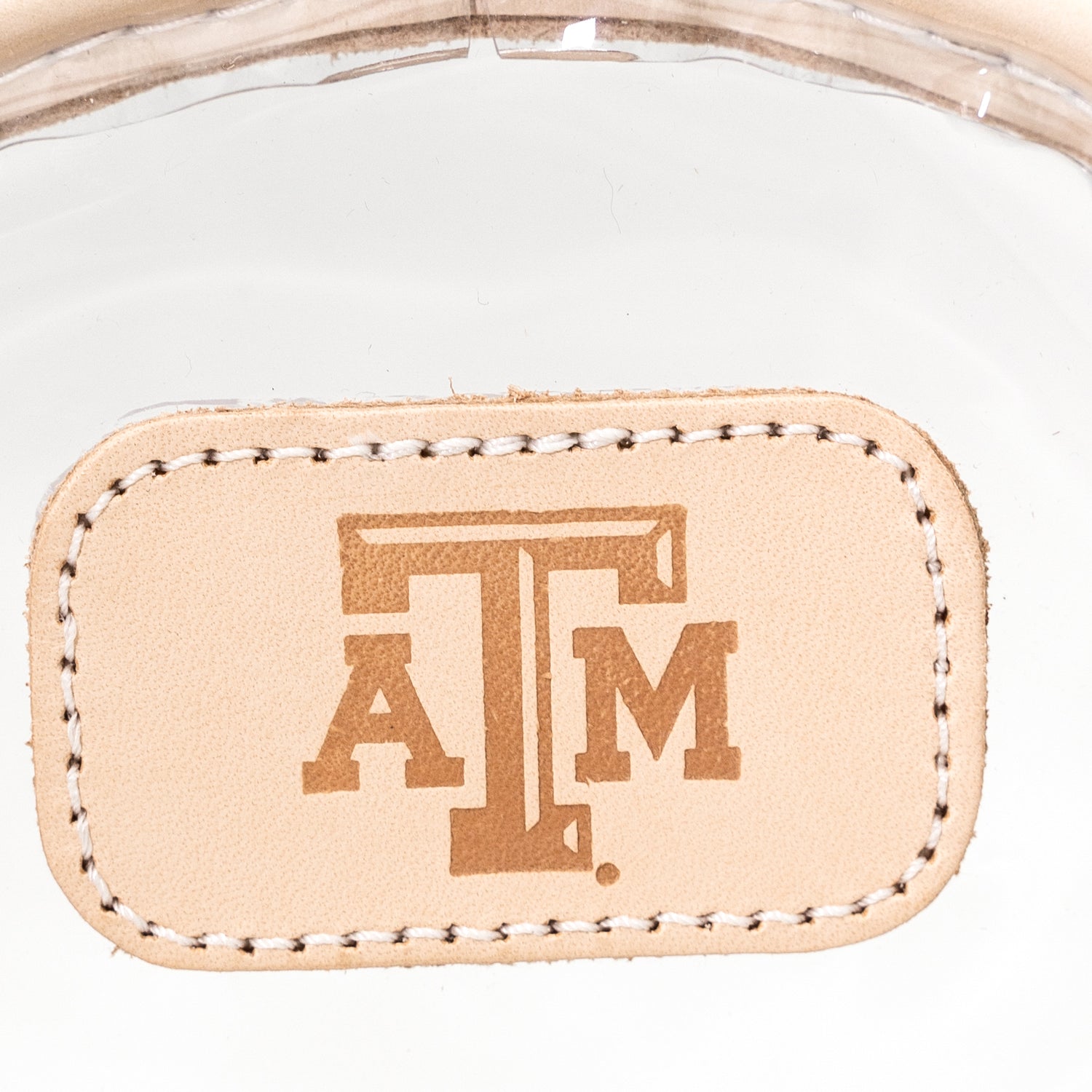 Texas A&M Stamped Jon Hart Natural Leather Clear Luna Crossbody