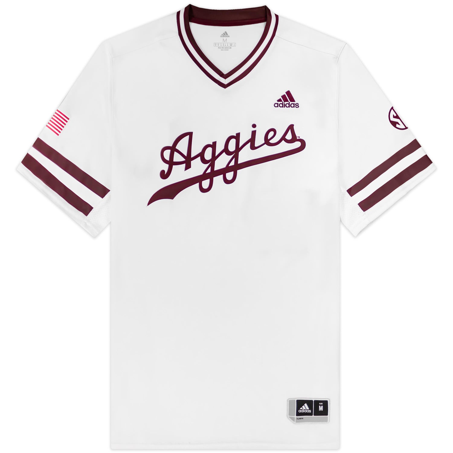 Texas A&M Adidas Replica Baseball Jersey L / White