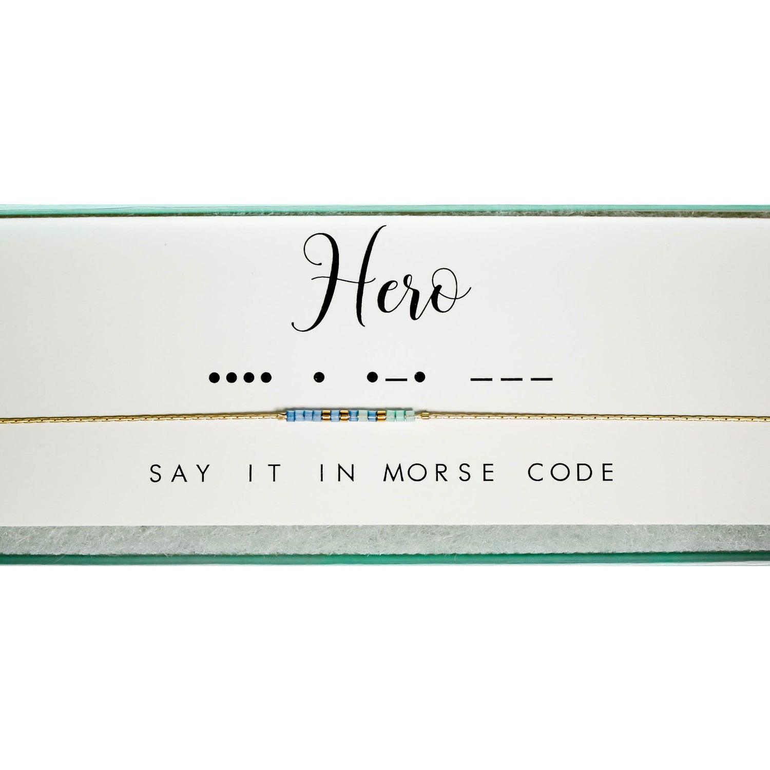 Hero Blue Morse Code Necklace