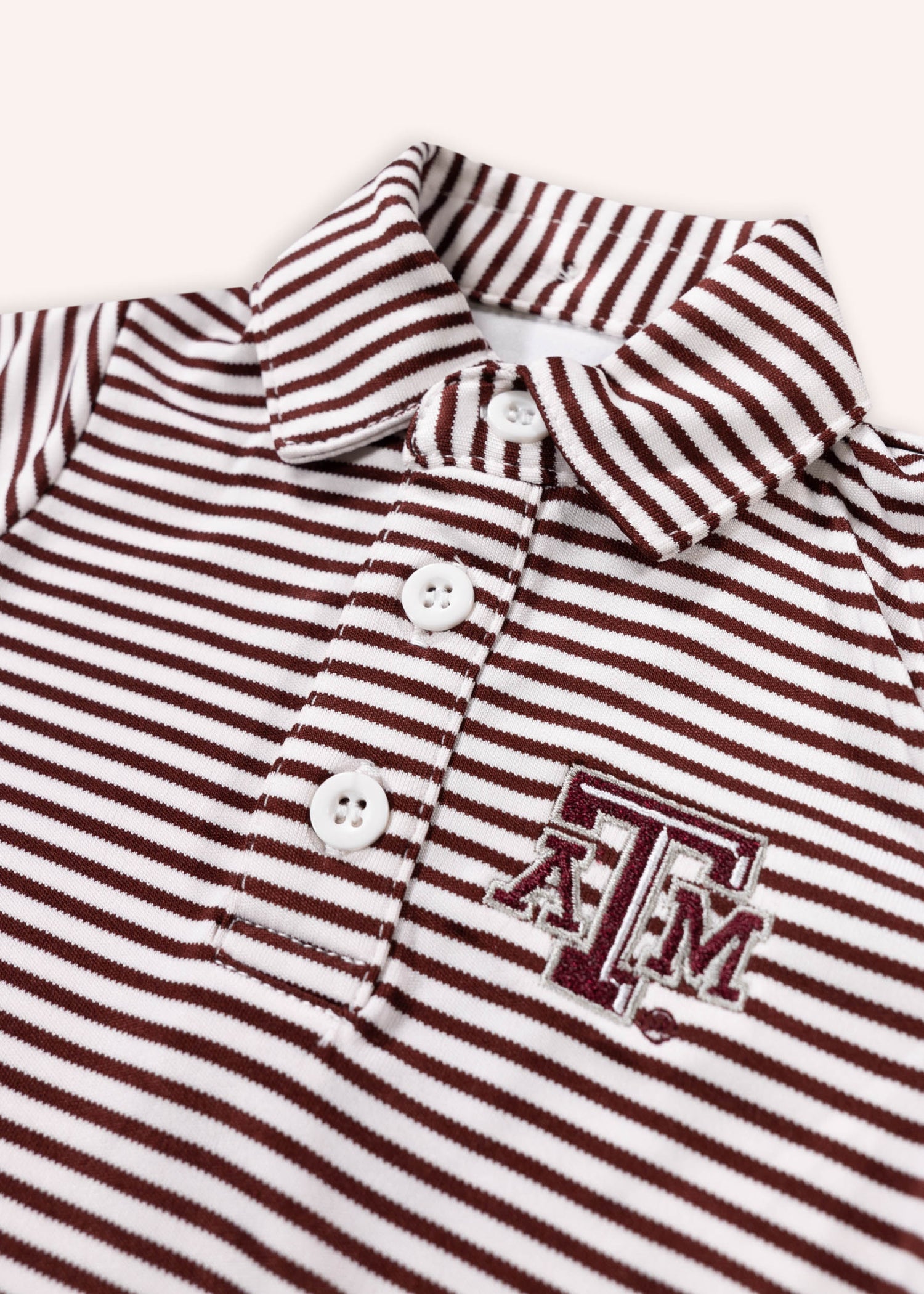 Texas A&M Infant Striped Bodysuit Polo