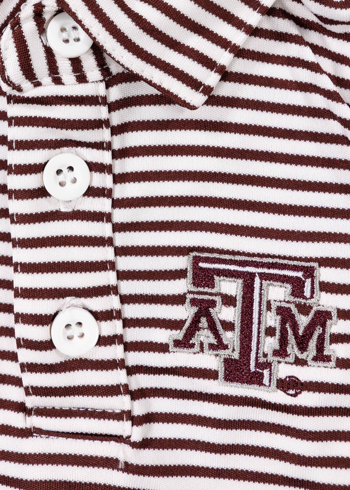 Texas A&M Infant Striped Bodysuit Polo