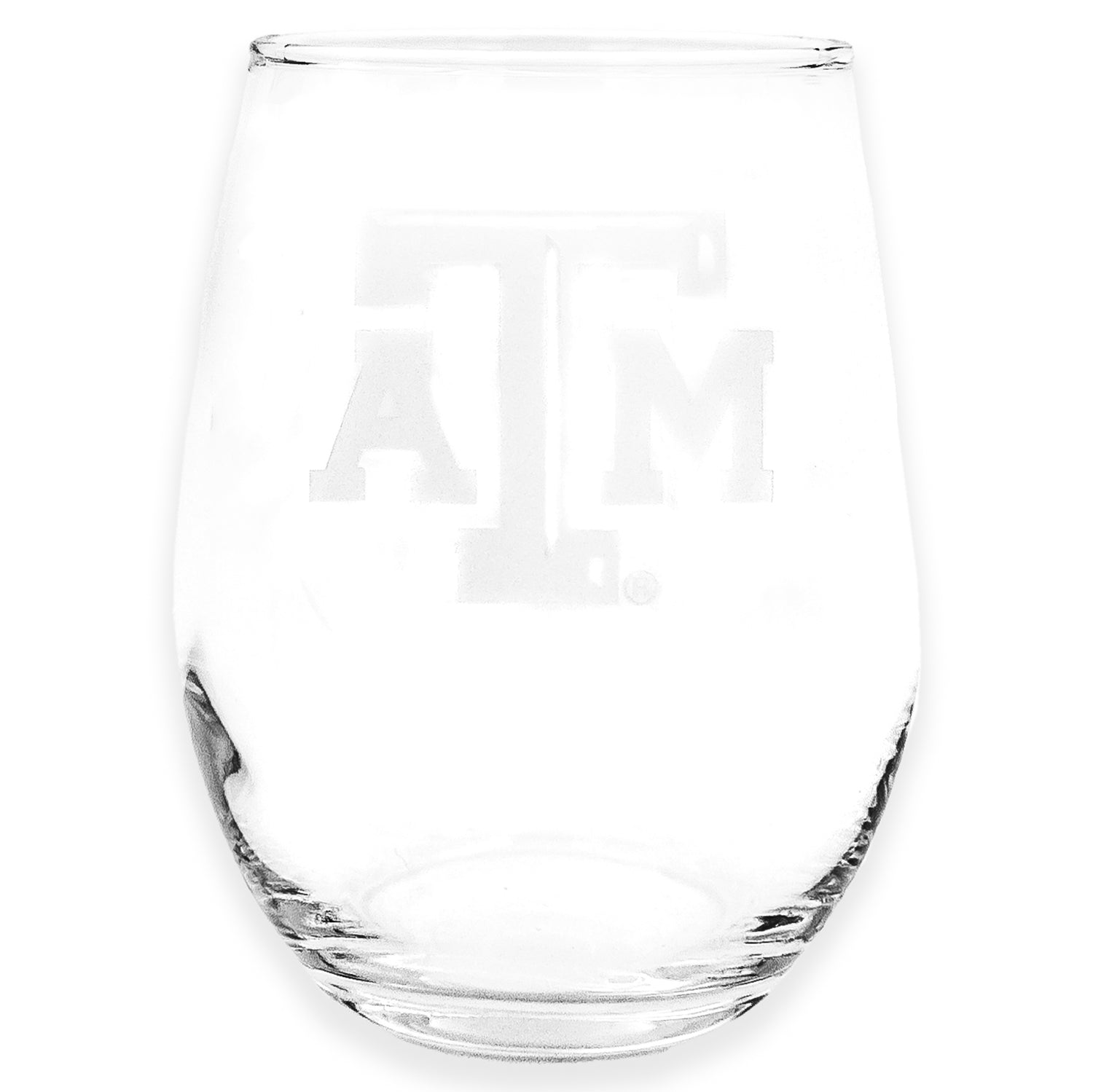 Texas A&M Campus Crystal Stemless Wine Set