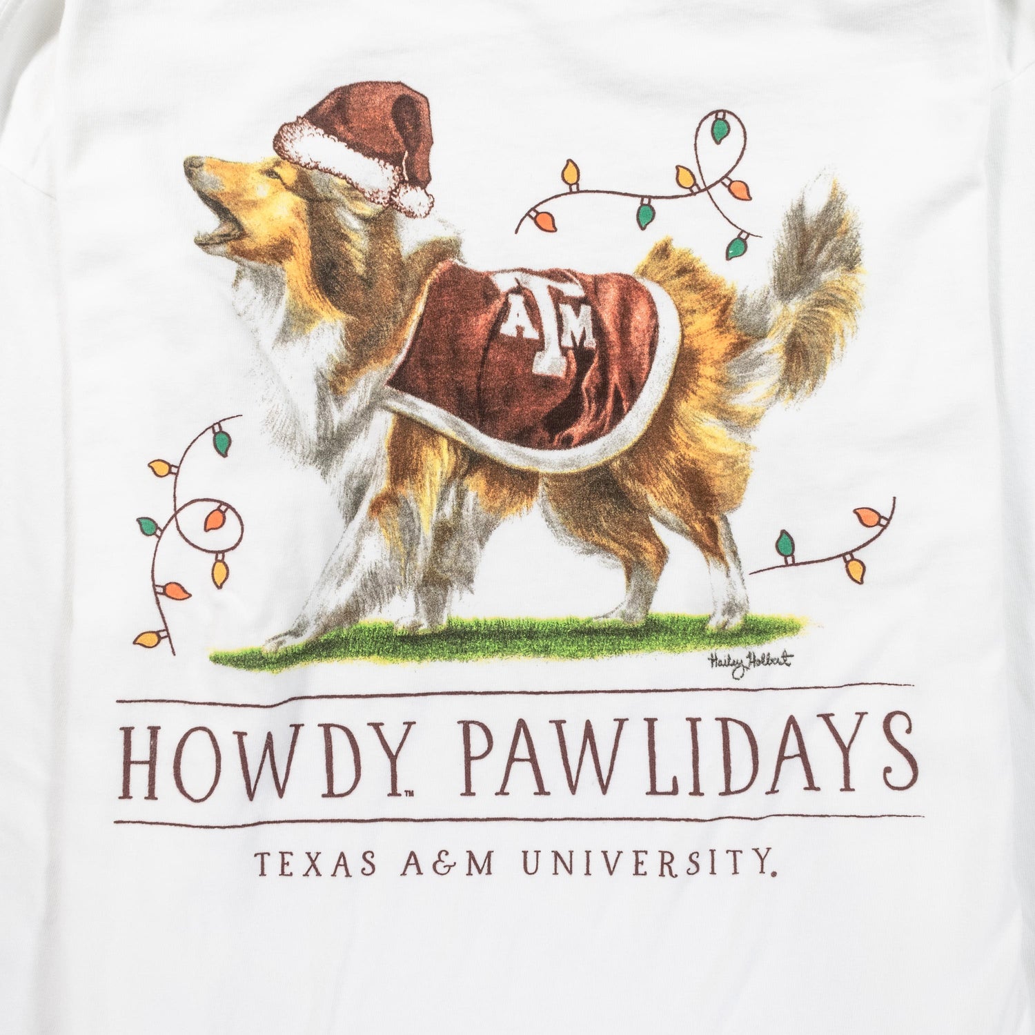 Texas A&M Reveille Howdy Pawlidays Long Sleeve T-Shirt