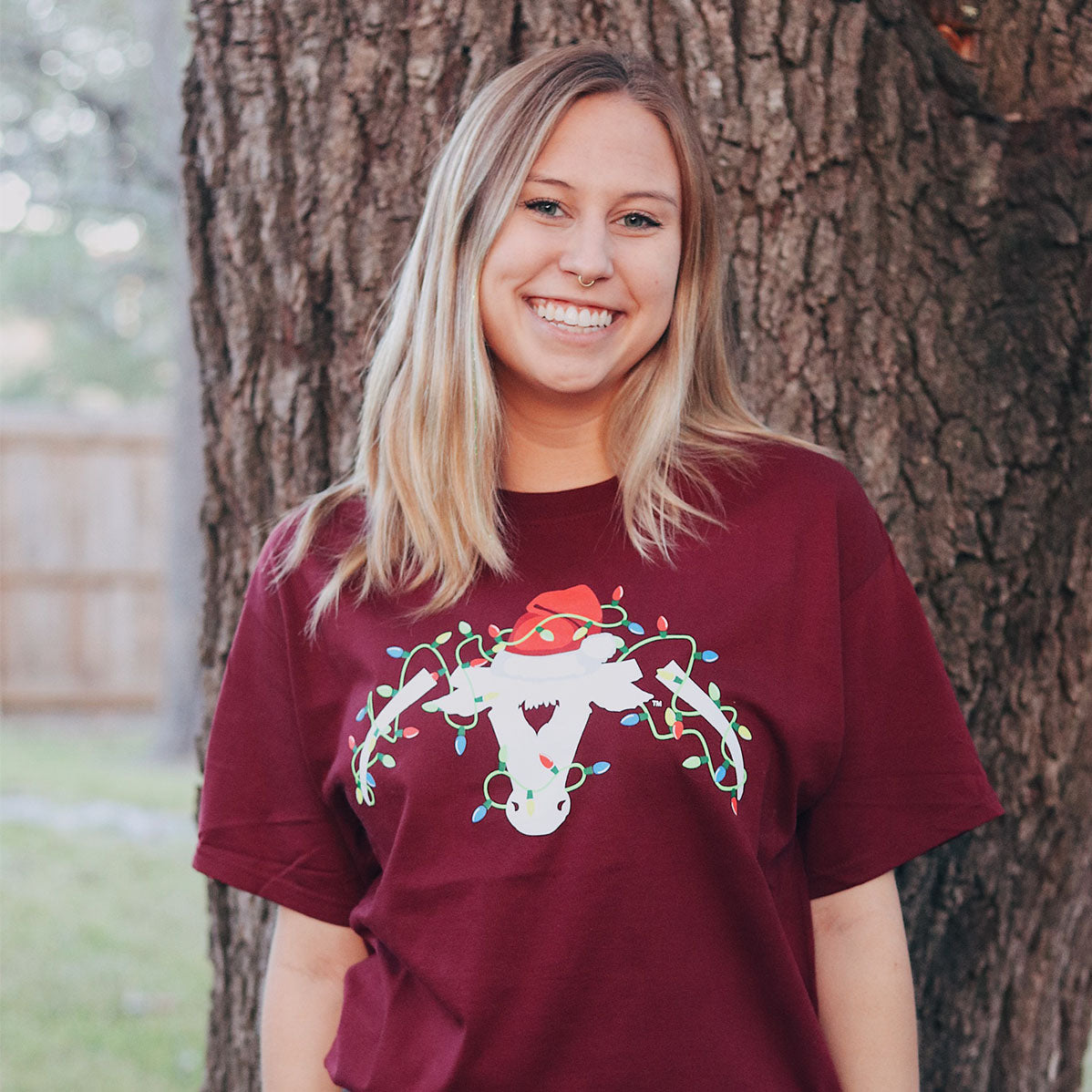 Maroon Saw 'Em Off Lights T-Shirt