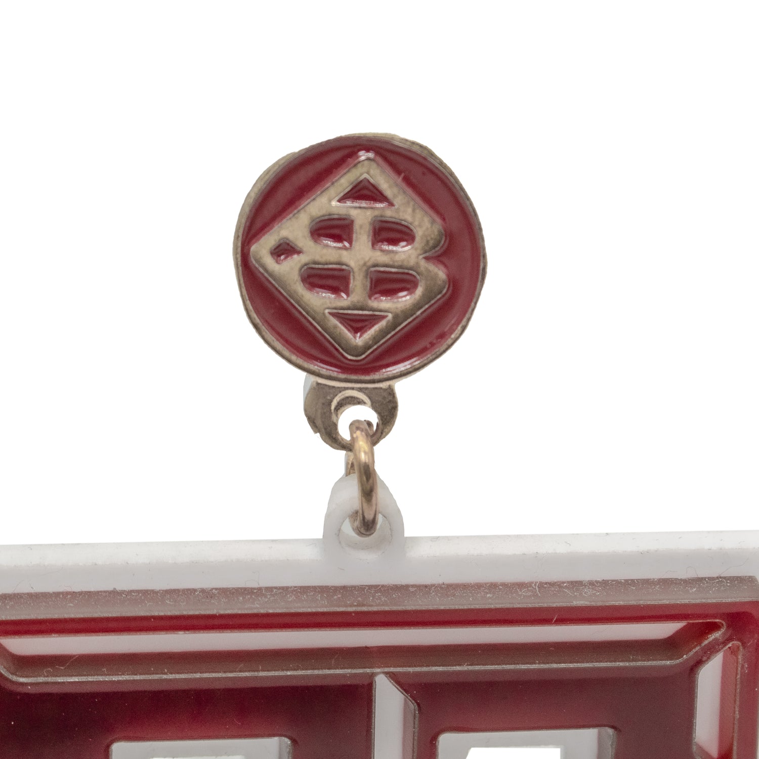 Texas A&M Team Rln Maroon & White Layered Atm Logo Earrings