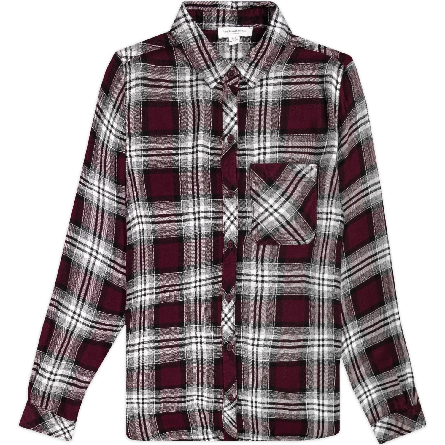 Maroon Charley Texture Plaid Shirt