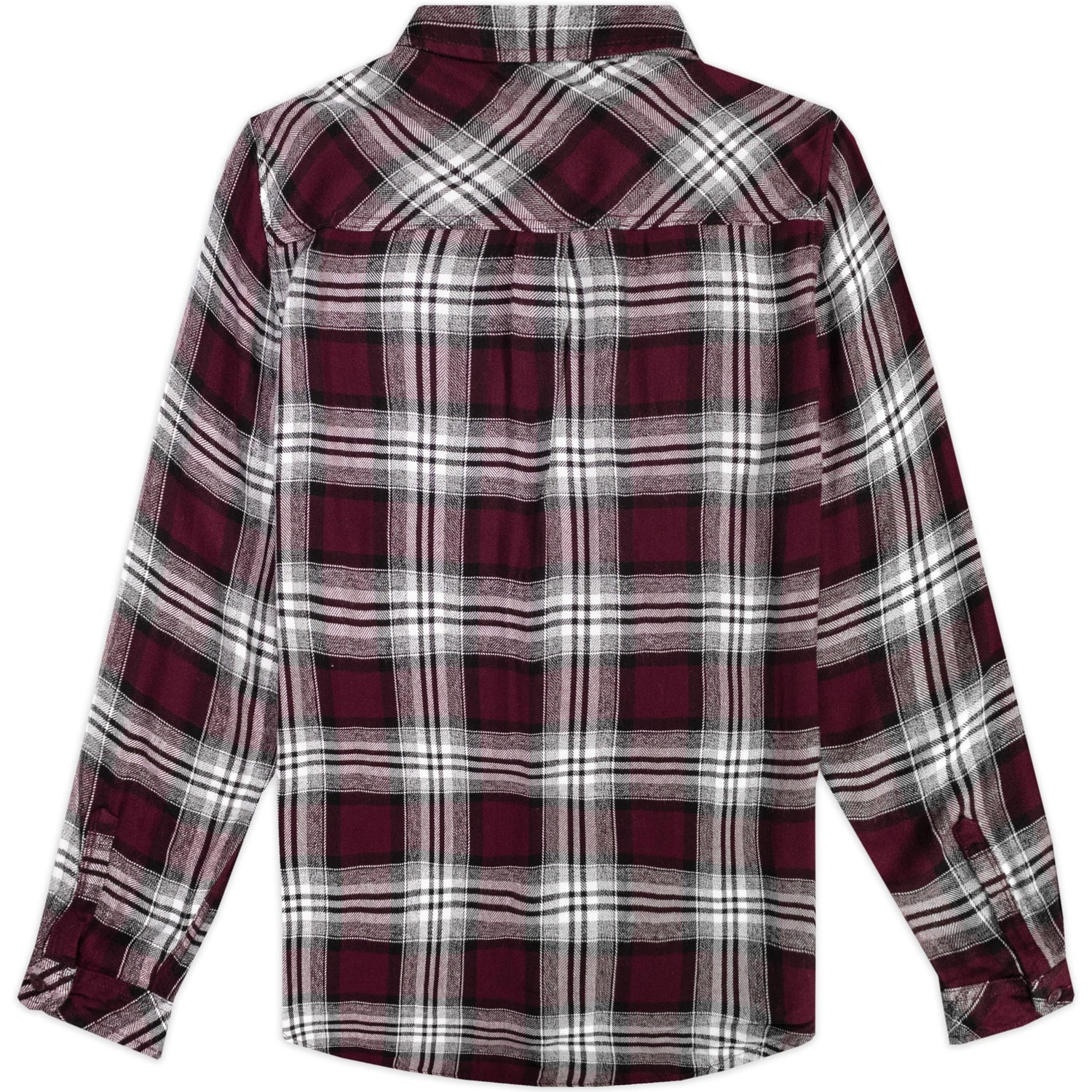Maroon Charley Texture Plaid Shirt