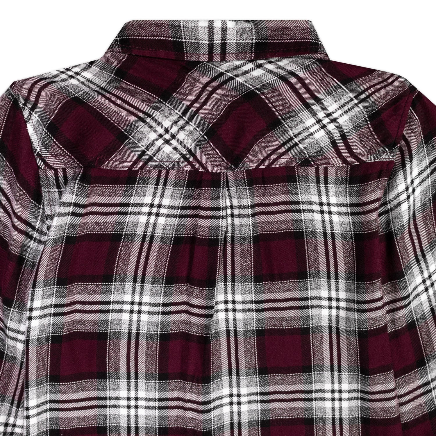 Maroon Charley Texture Plaid Shirt