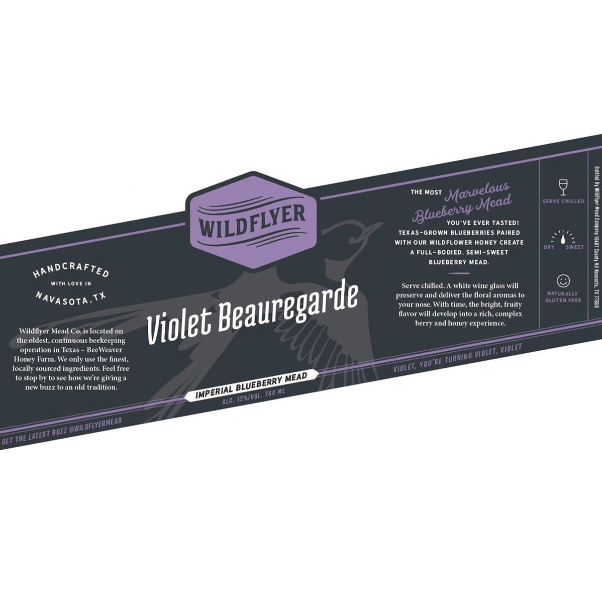 In Store Pickup Or Local Delivery Only: Wildflyer Mead Violet Beaurega