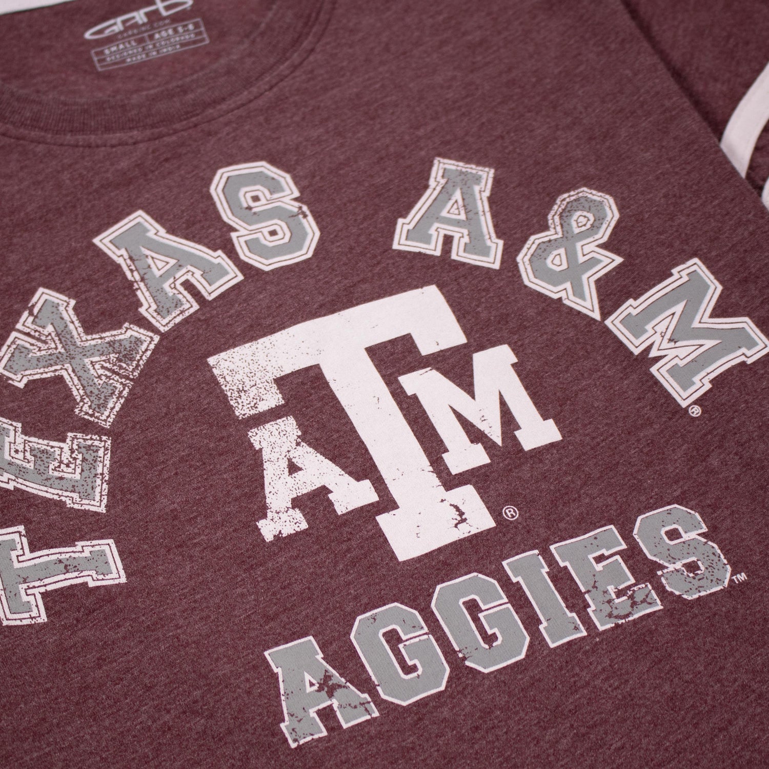 Texas A&M Garb Maroon Cal Youth Burnout Tee