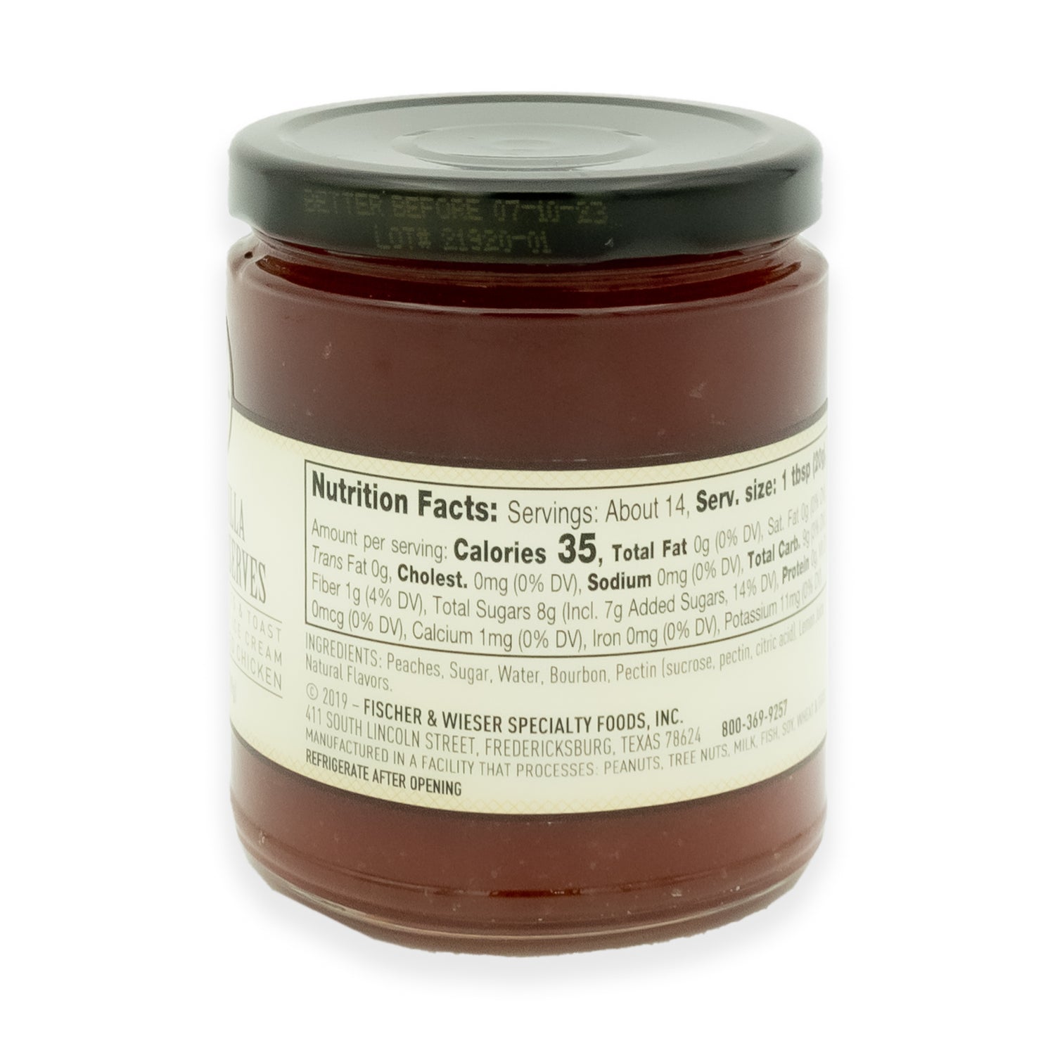 Fischer & Wieser Peach Vanilla Bourbon Preserves