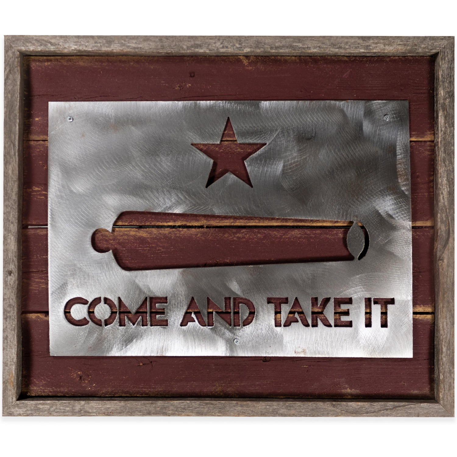 Maroon Come & Take It Sign