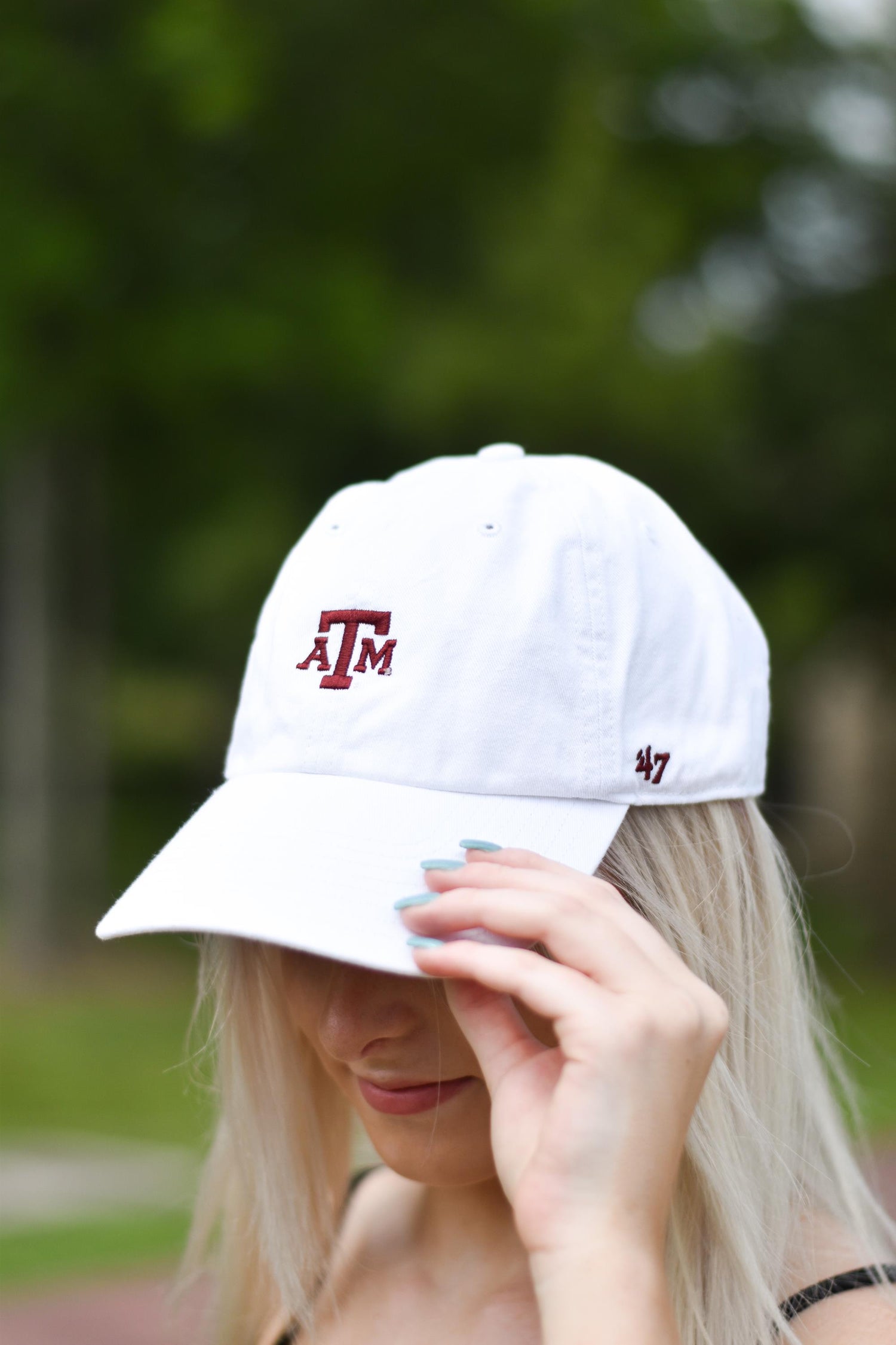 Texas A&M '47 Brand White Centerfield Block Hat