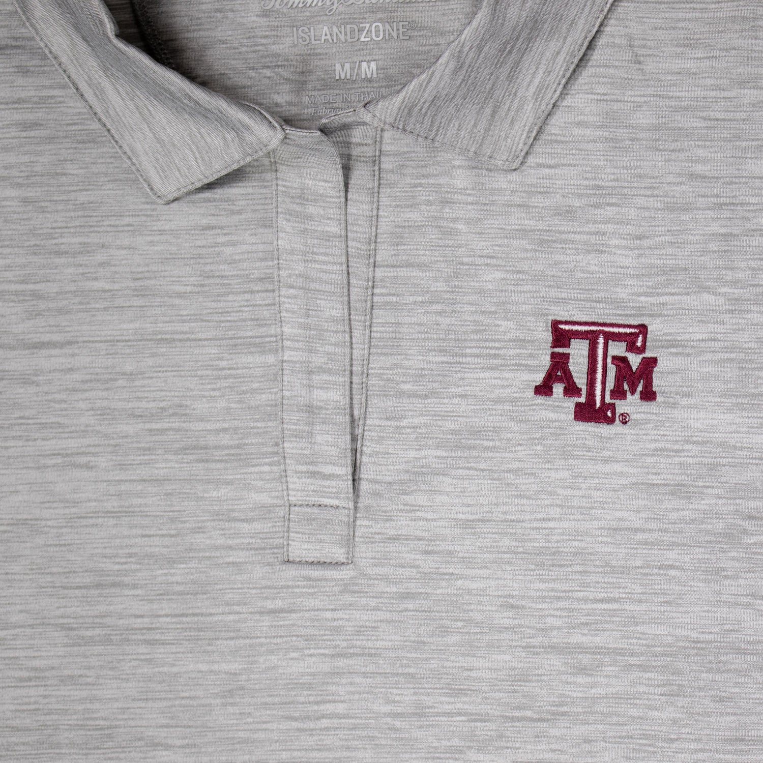Texas A&M Tommy Bahama Island Zone Grey Polo