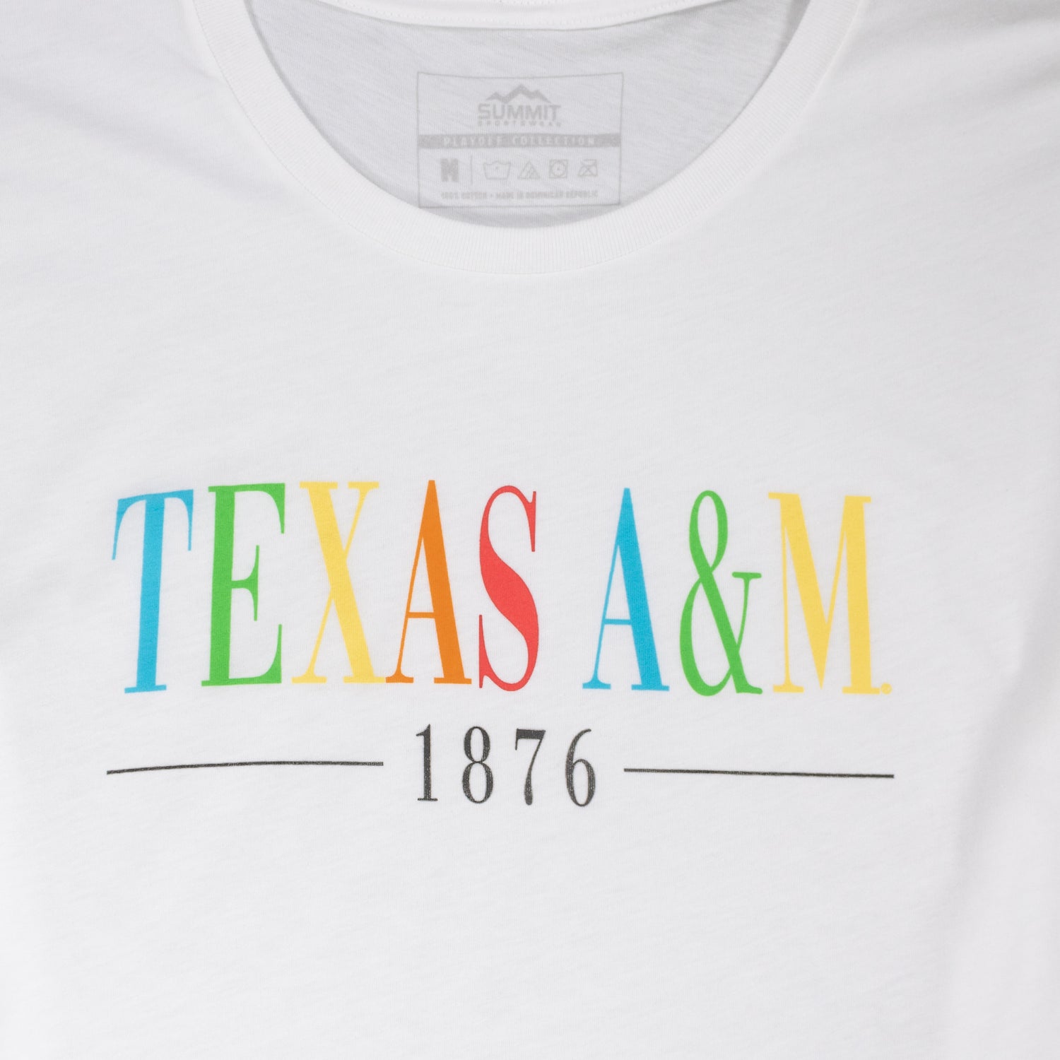 Texas A&M 1876 Rainbow Crop Top