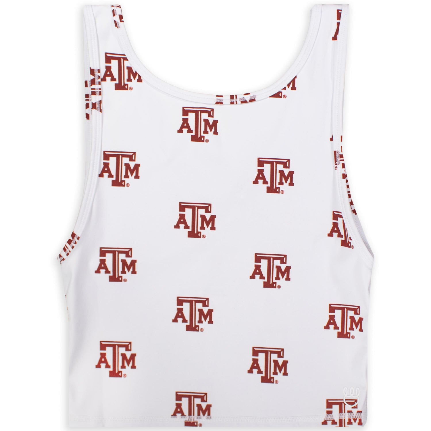 White ATM Crop Tank