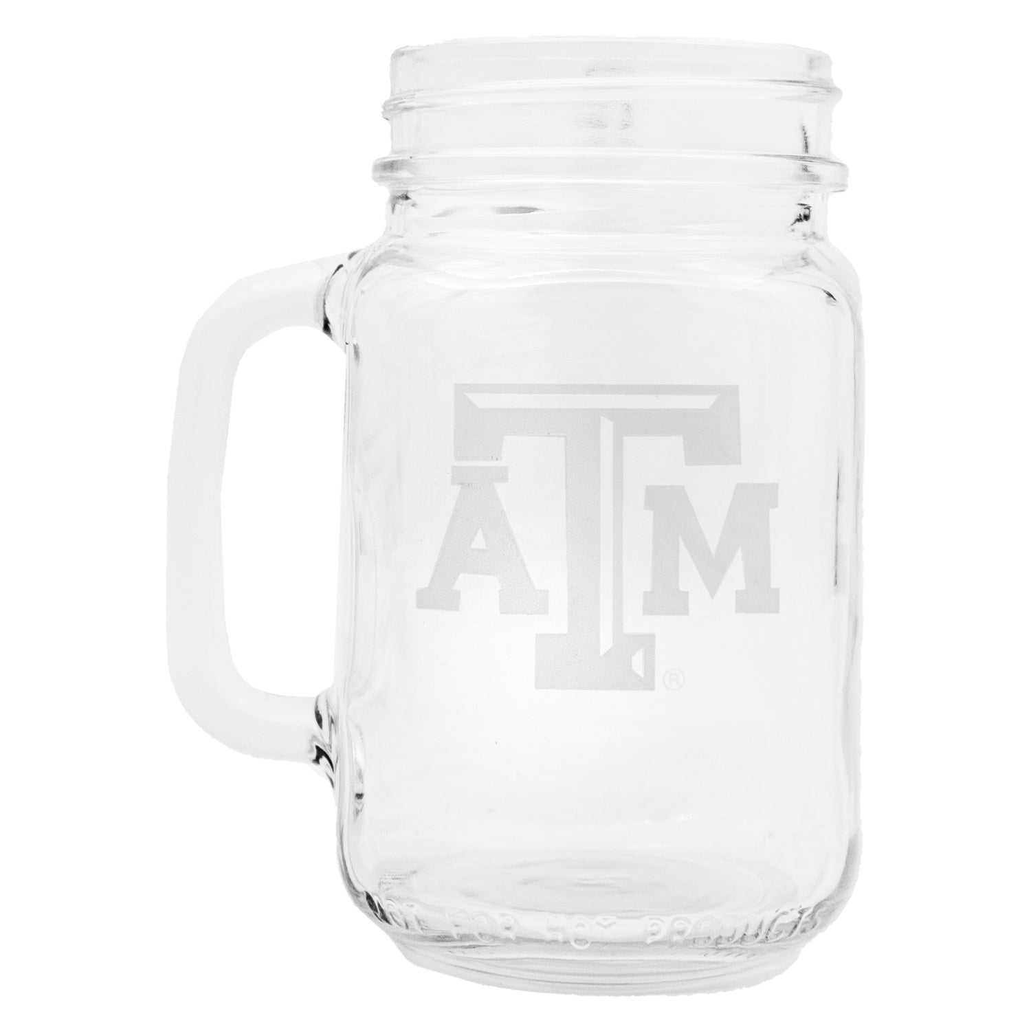 Texas A&M Mason Jar with Handle Glass 16 oz