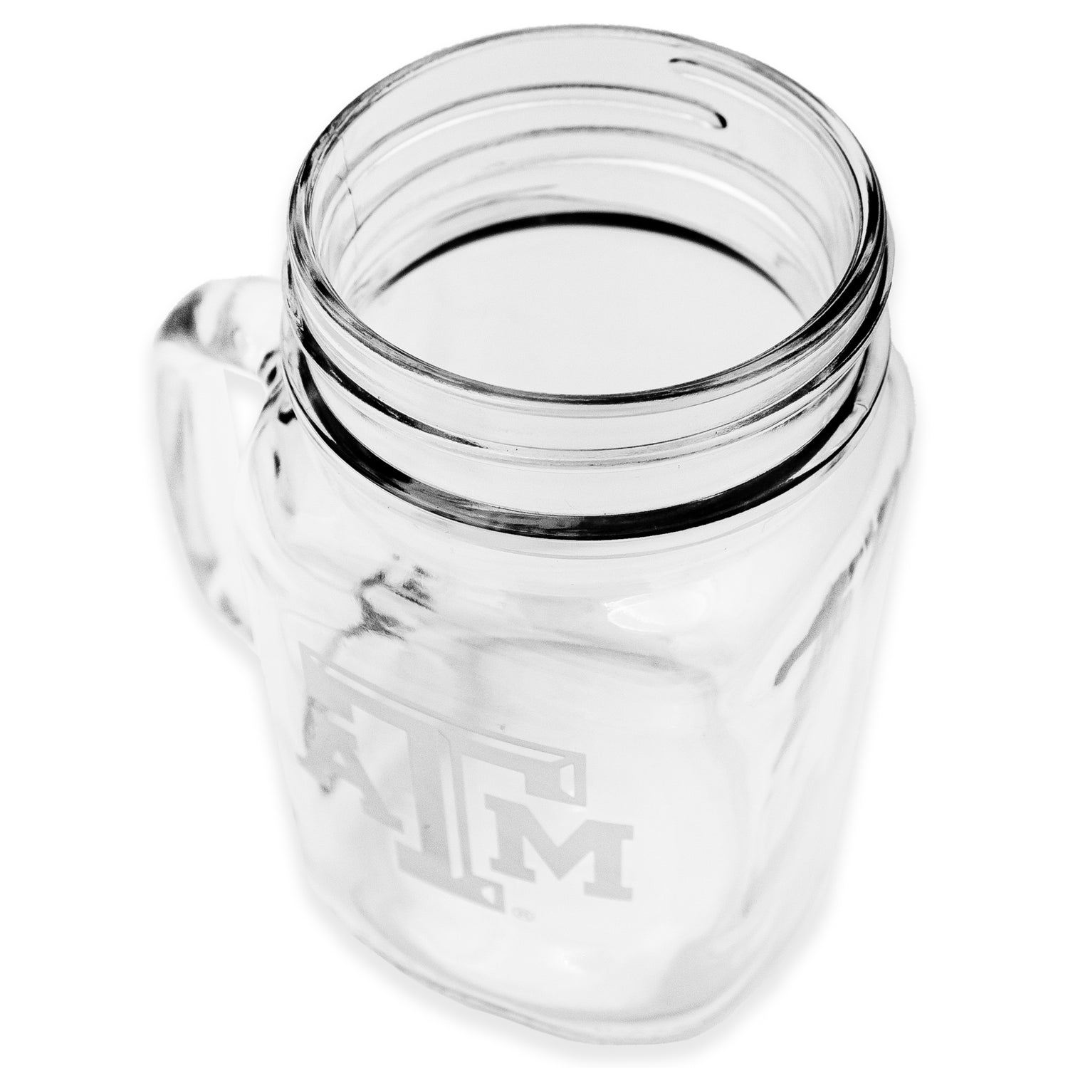 Texas A&M Mason Jar with Handle Glass 16 oz
