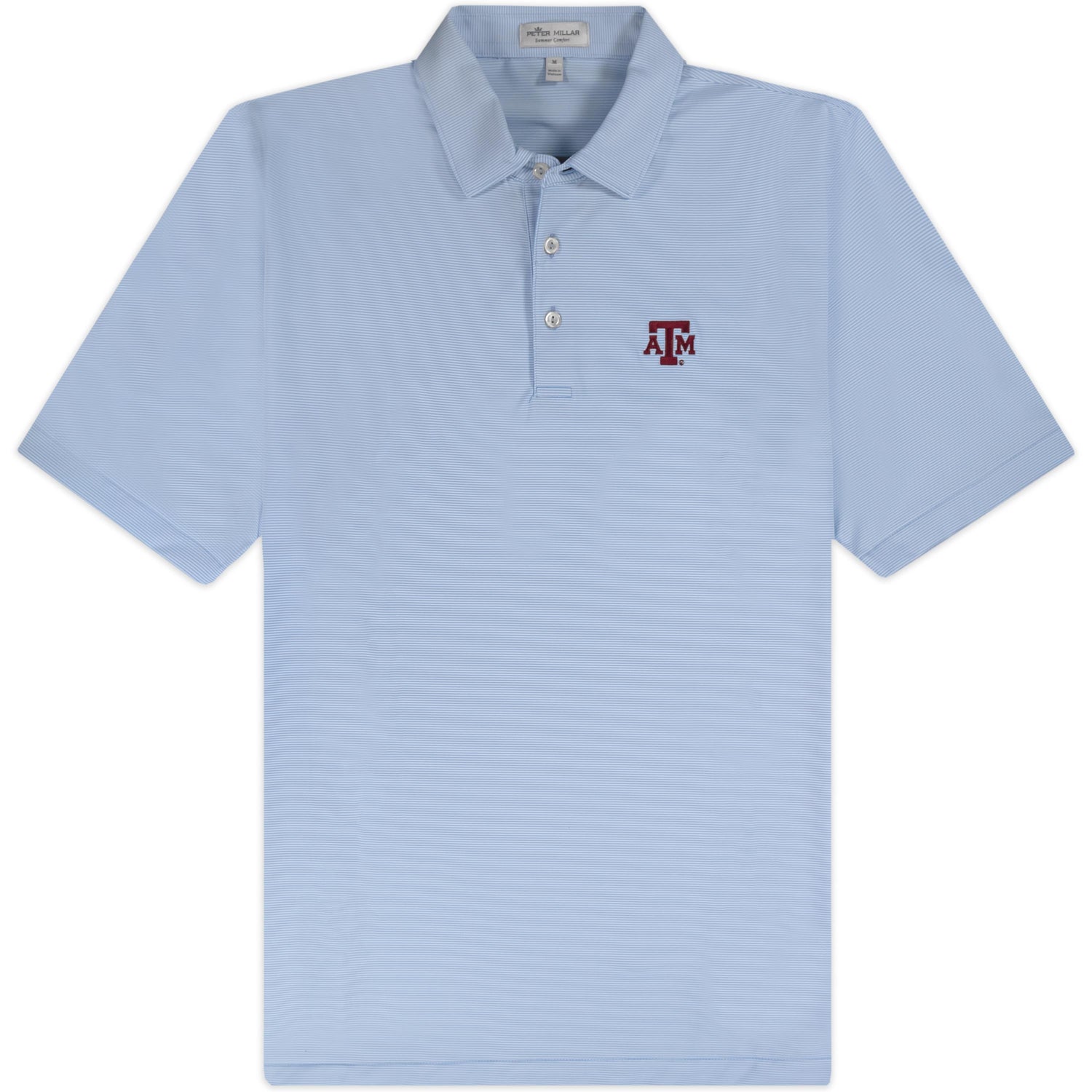Texas A&M Peter Millar Jubilee Stripe Stretch Jersey Polo