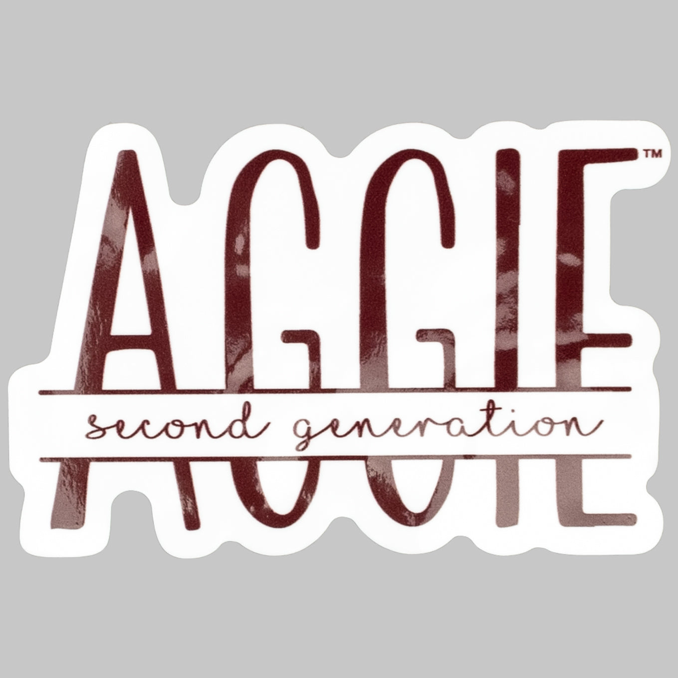 Maroon Second Generation Aggie Dizzler Sticker