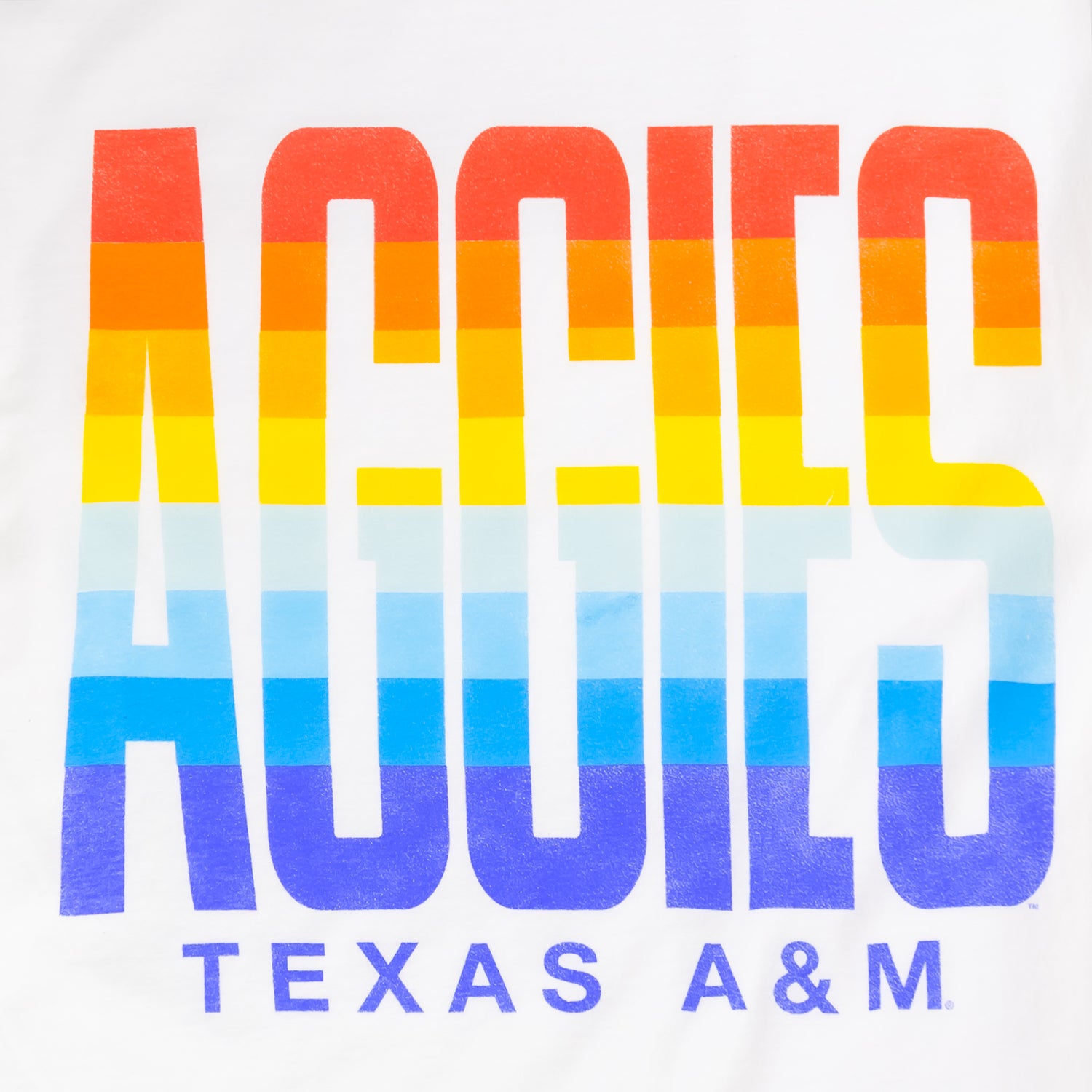 Texas A&M Aggies Bold Rainbow T-Shirt
