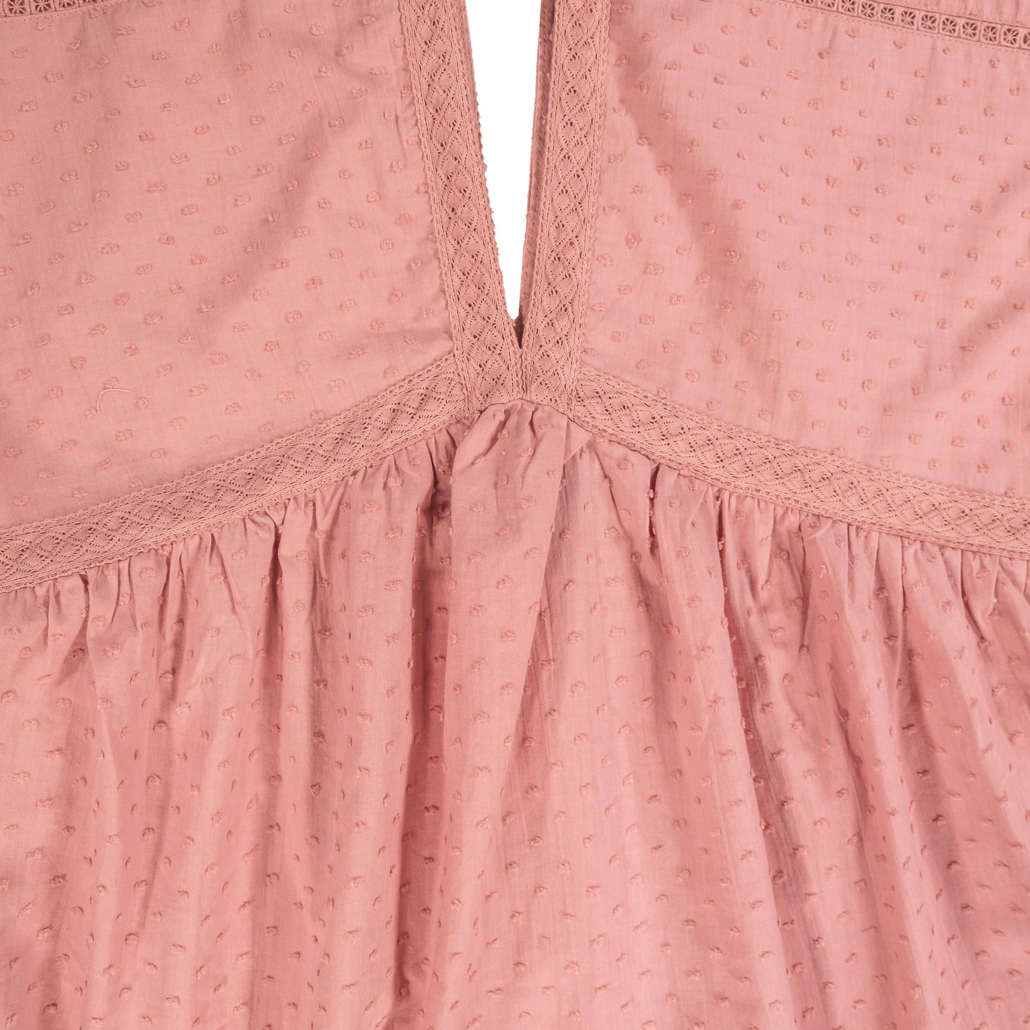 Pink V Neck Open Back Dress