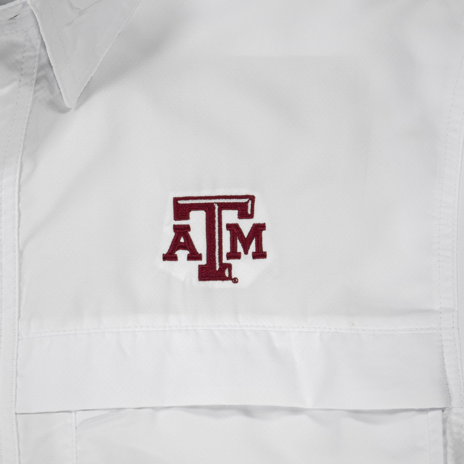Texas A&M GameGuard Men's White MicroFiber Button Down Shirt