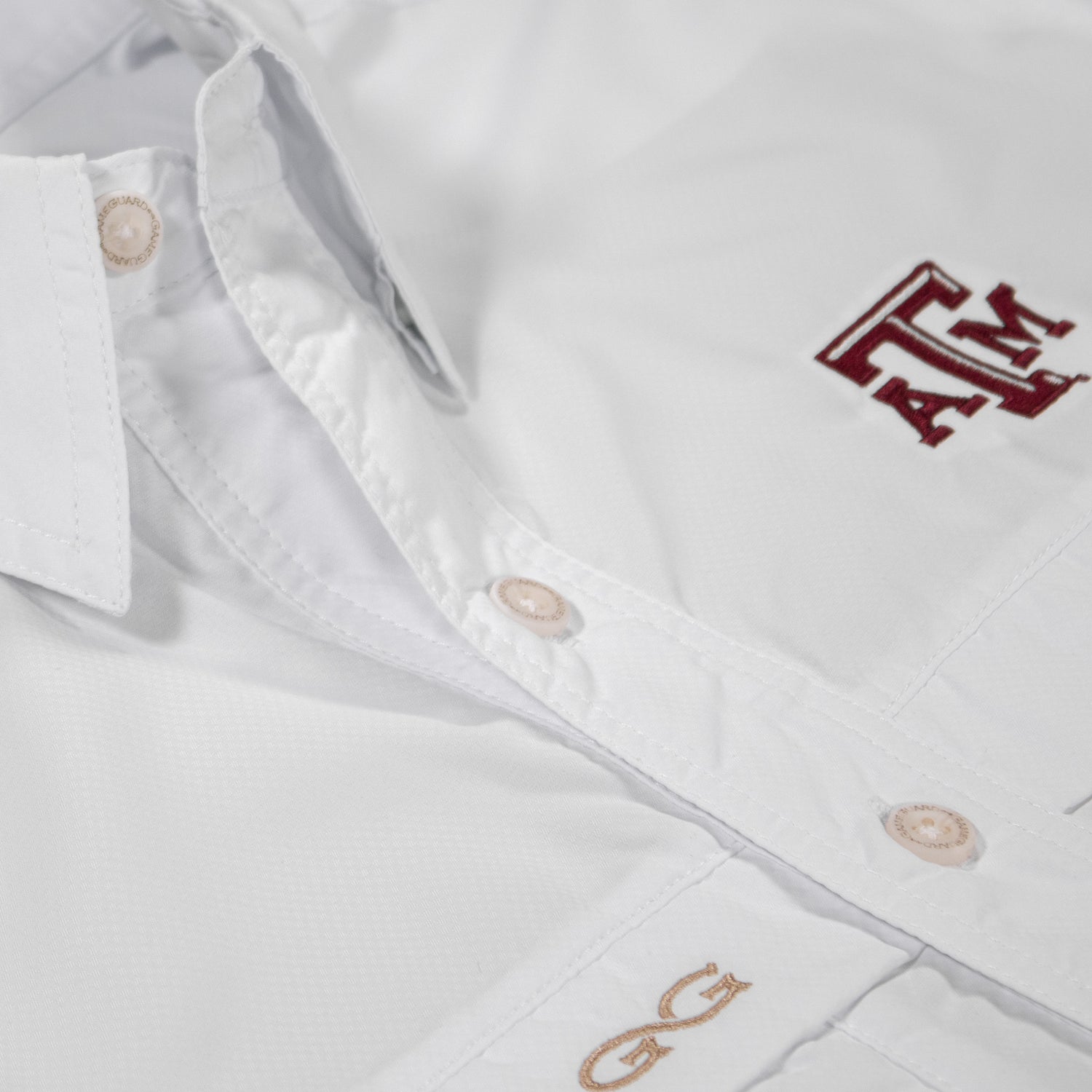 Texas A&M GameGuard Men's White MicroFiber Button Down Shirt