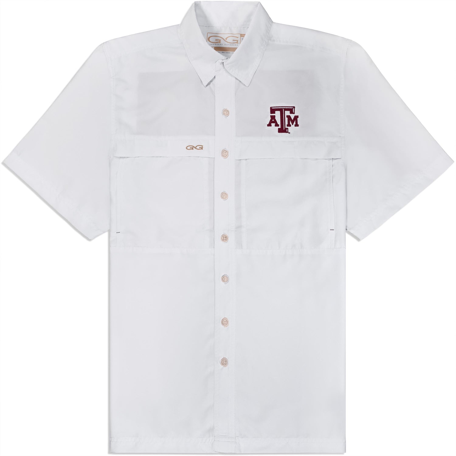 Texas A&M GameGuard Men's White MicroFiber Button Down Shirt