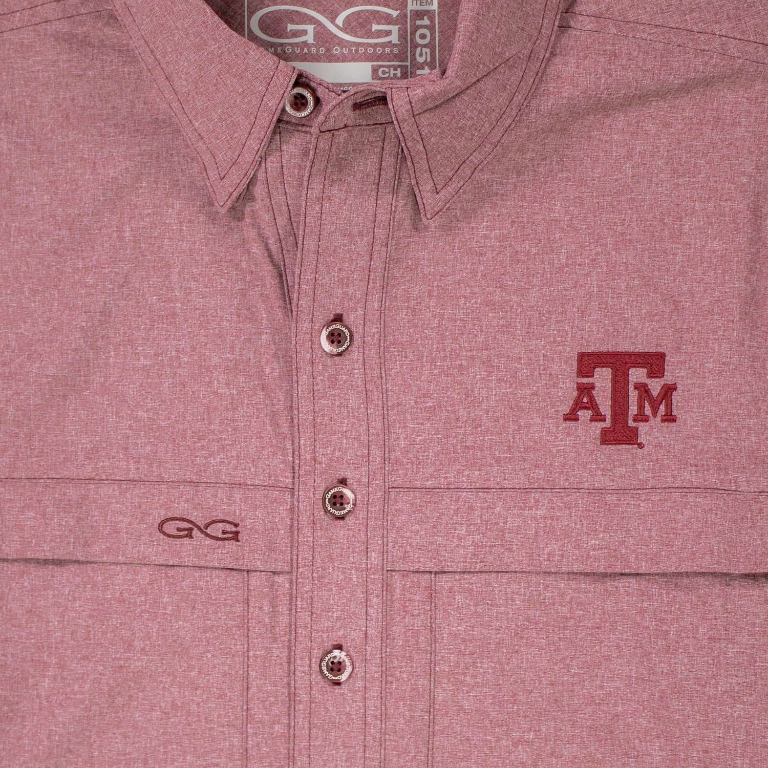 Texas A&M Maroon GameGuard MicroTek Button Down Shirt
