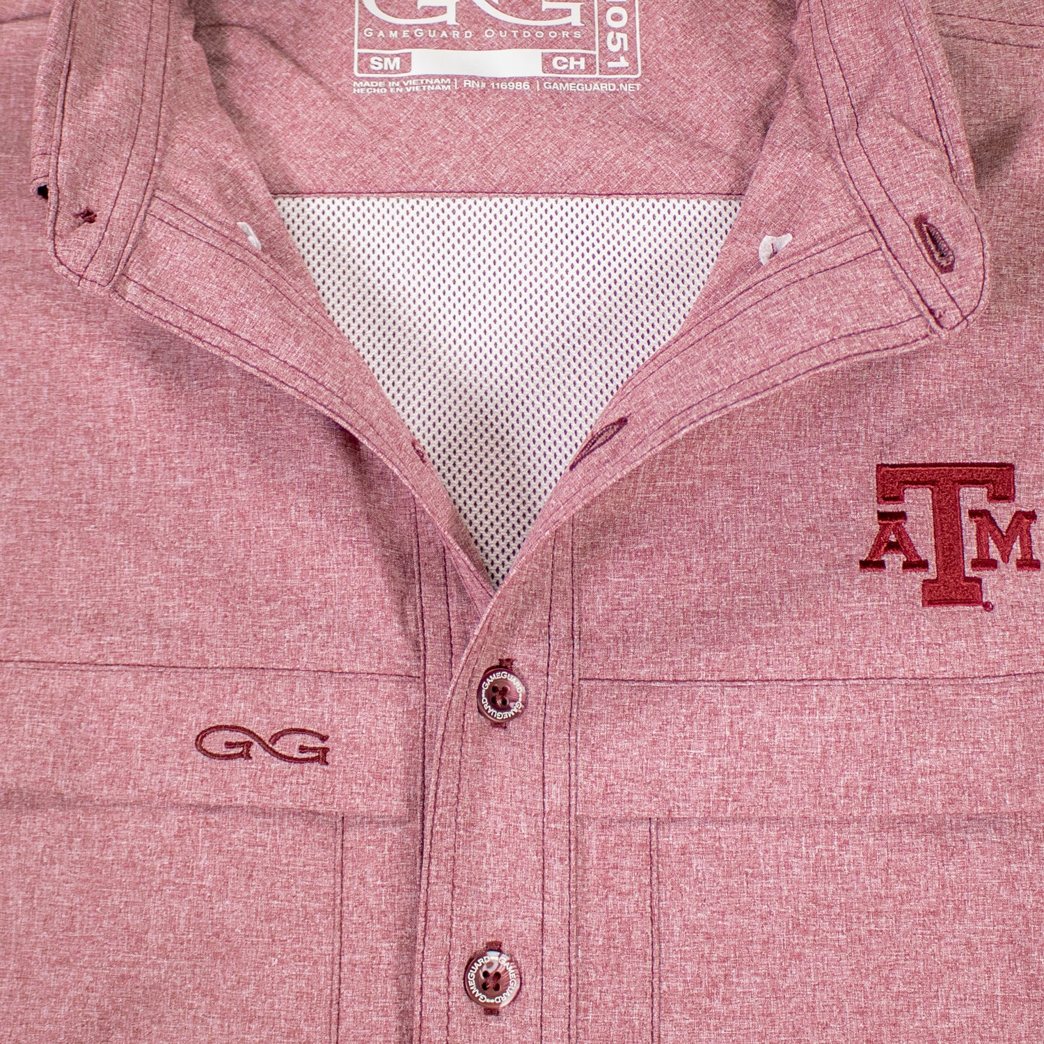 Texas A&M Maroon GameGuard MicroTek Button Down Shirt