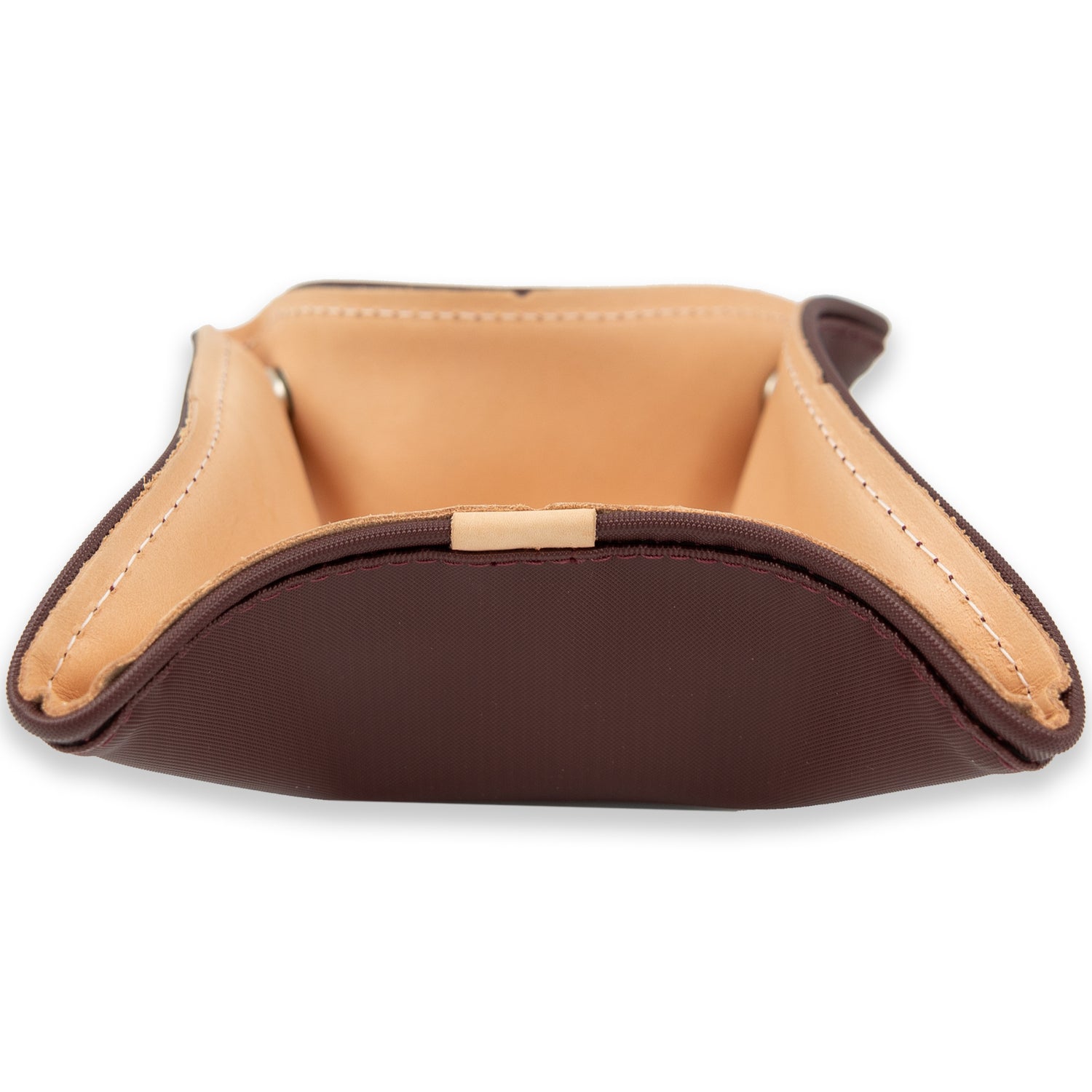 Jon Hart Maroon Leather Catch-All