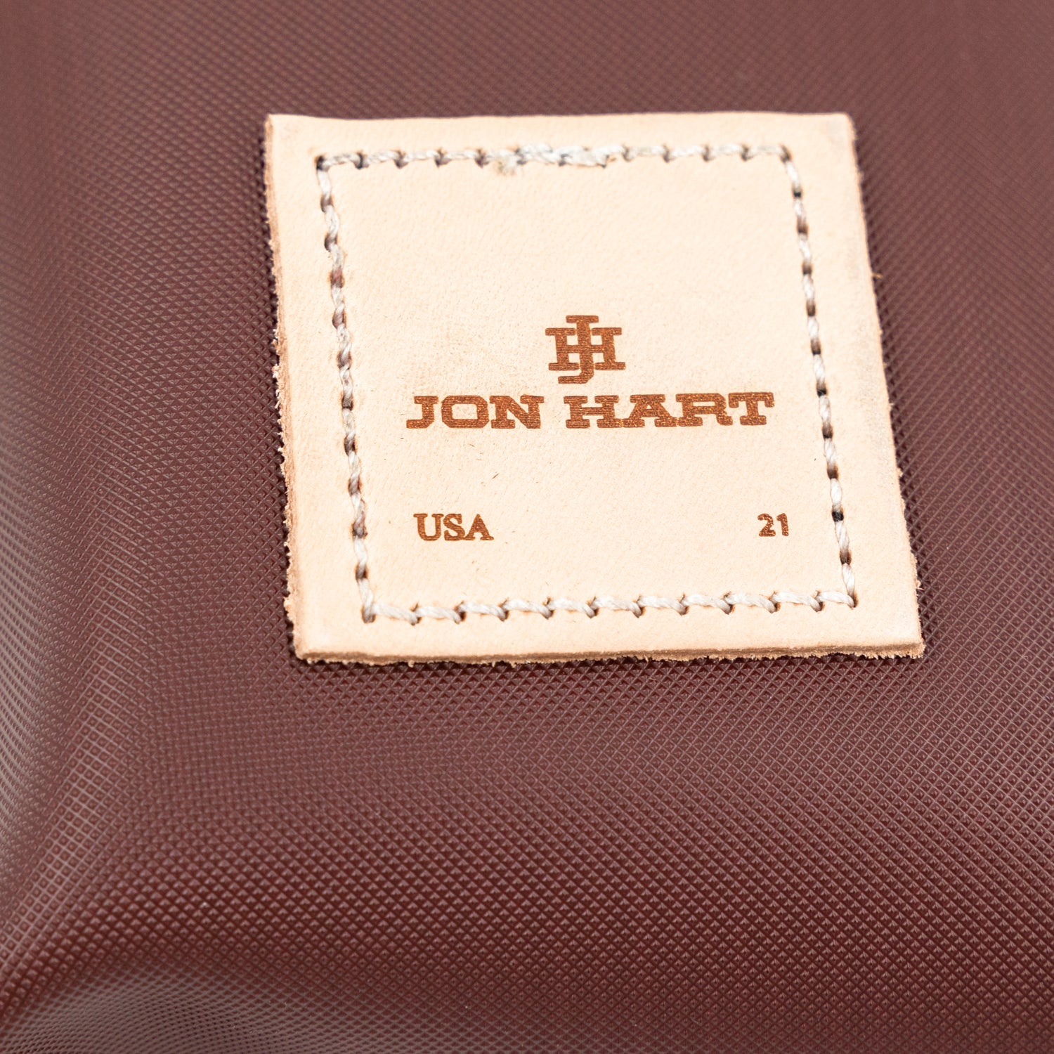 Jon Hart Maroon Leather Catch-All