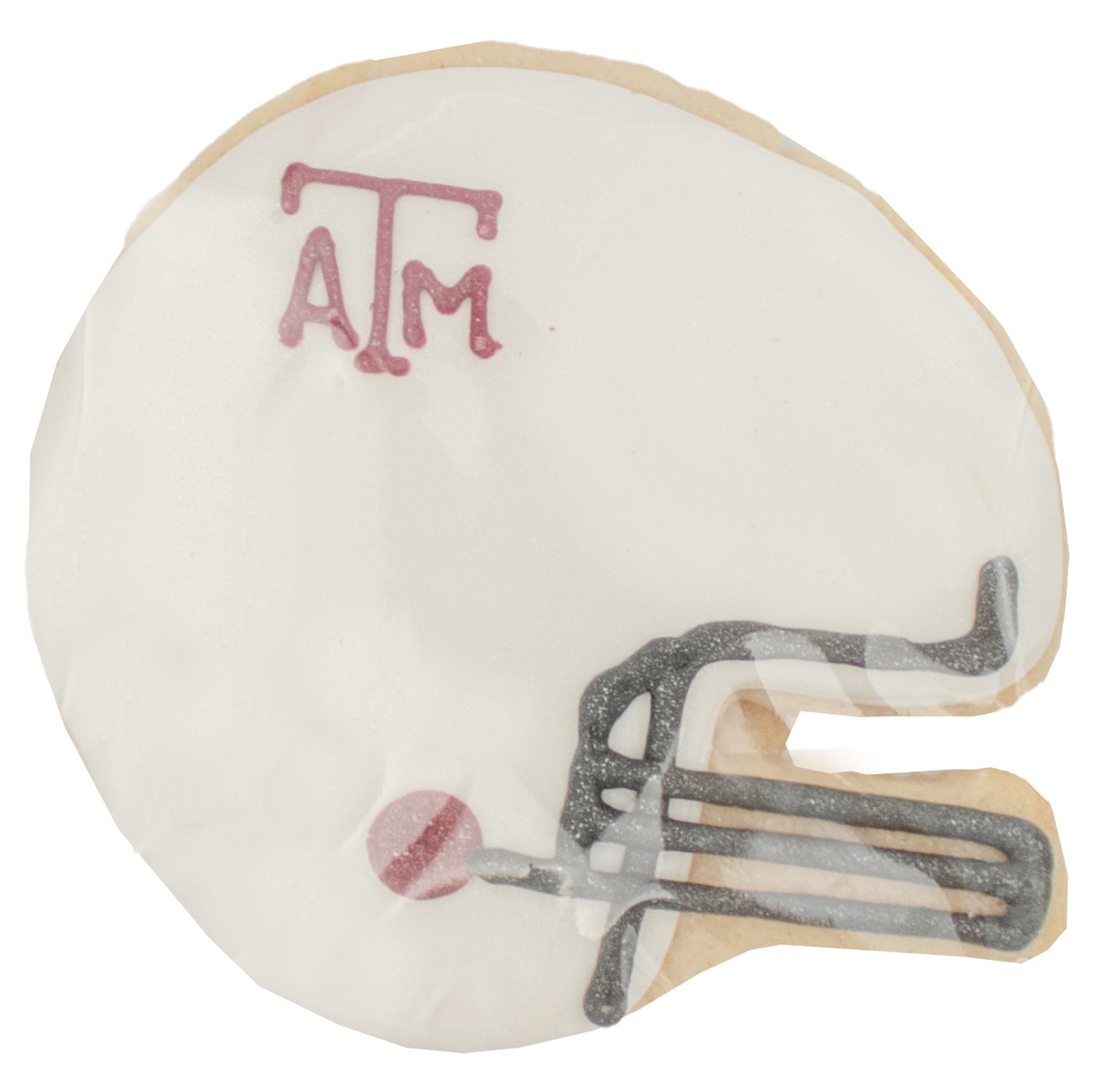 Texas A&M White Football Helmet Cookie