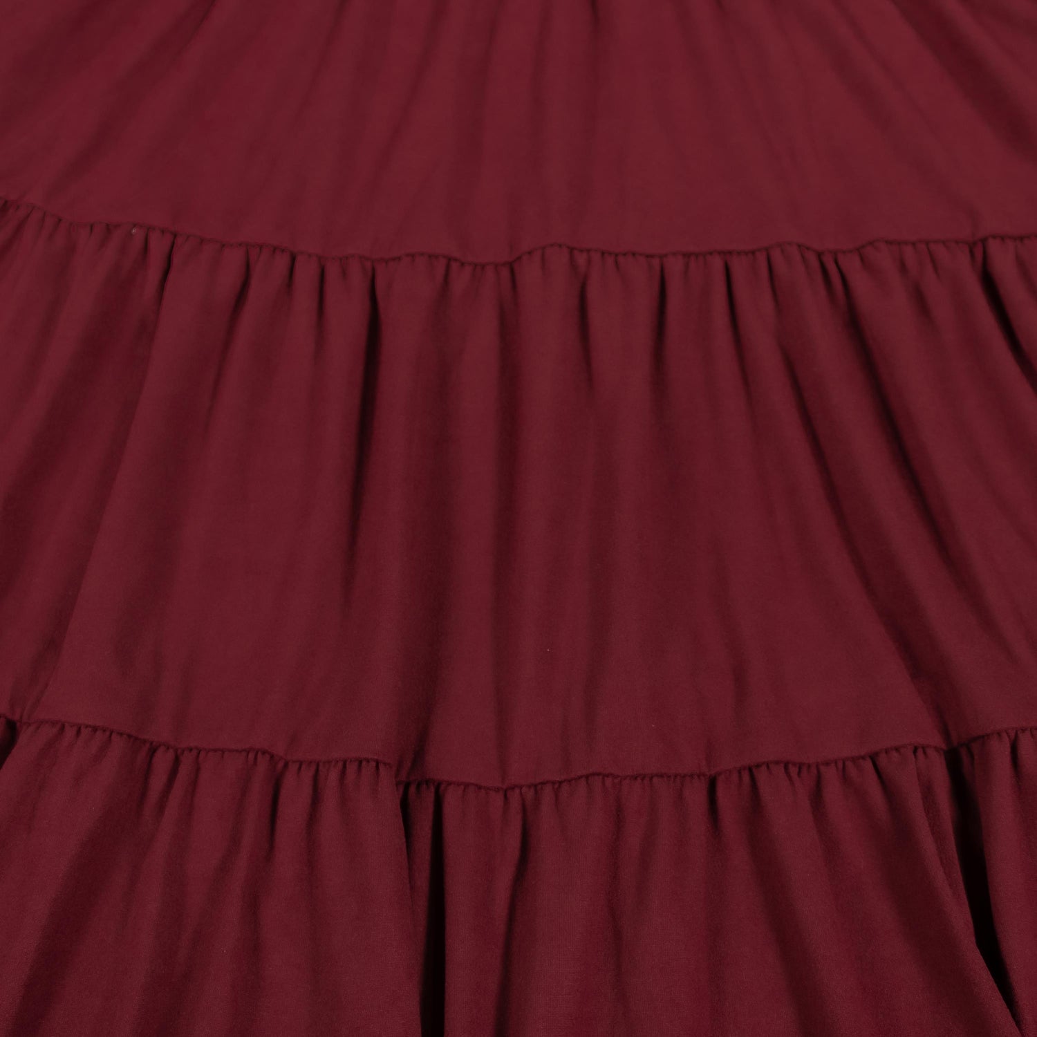 Maroon Tiered Sleeveless Dress