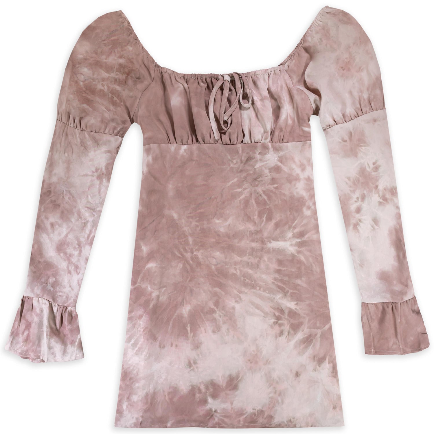 Mauve Puff Sleeve Dress