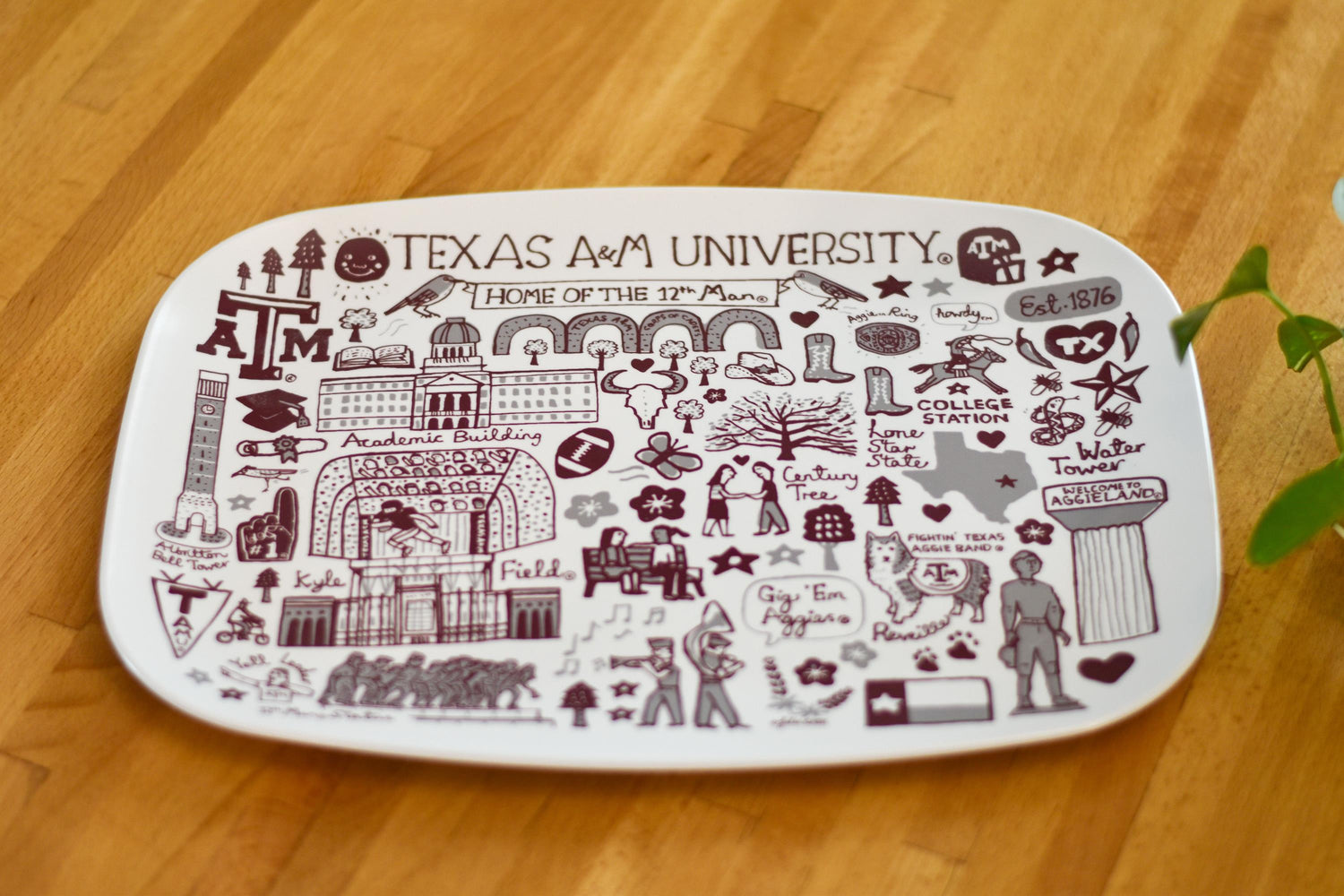 Texas A&M University Julia Gash 14 Platter