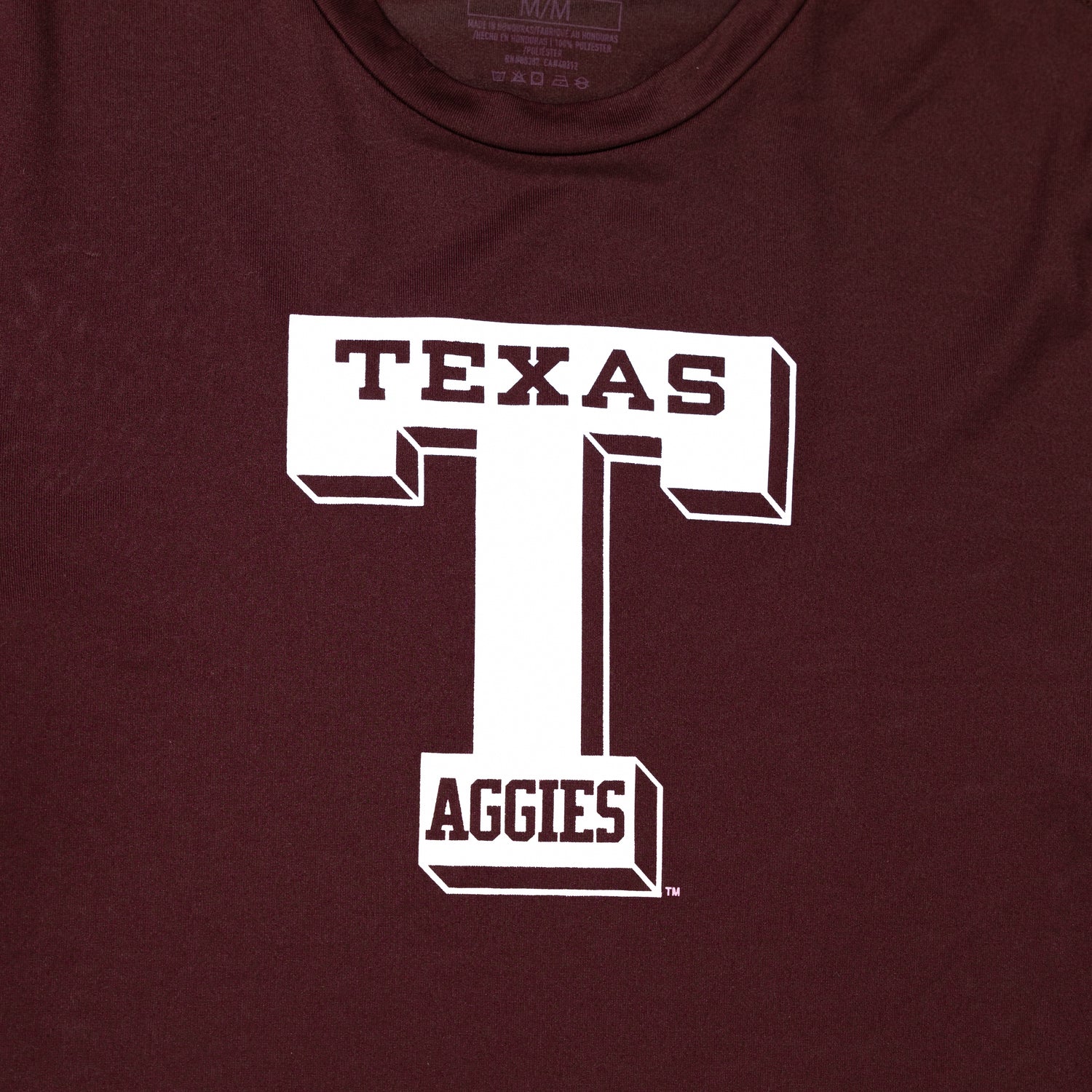Texas A&M Aggies Maroon Adidas Block T Creator Tee