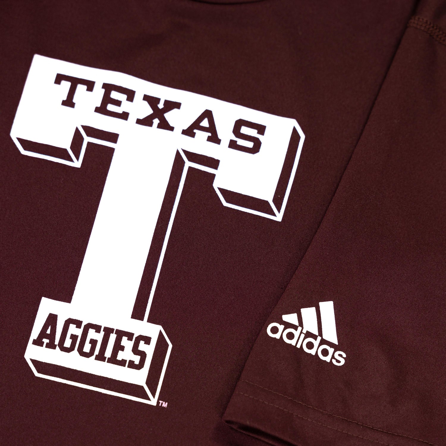 Texas A&M Aggies Maroon Adidas Block T Creator Tee