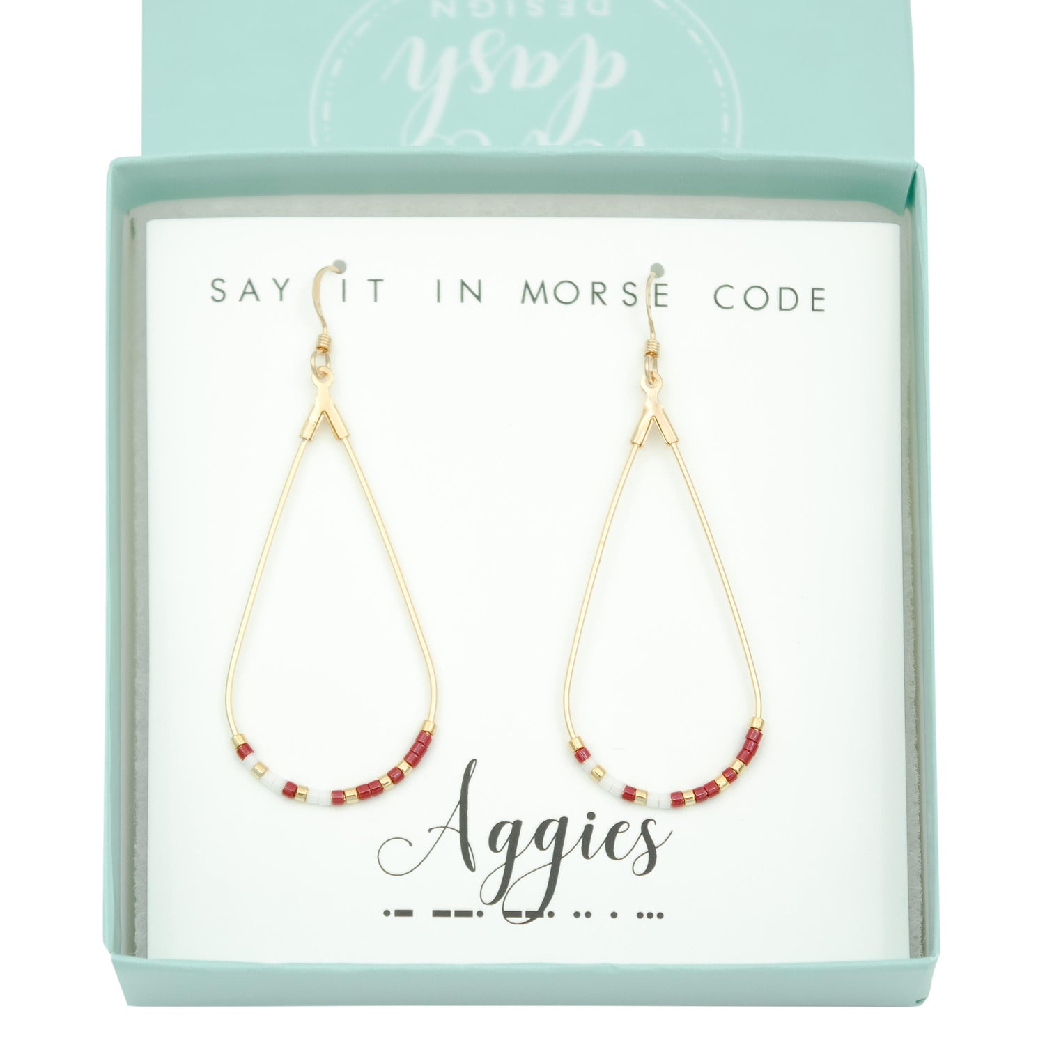 Texas A&M Aggies Morse Code Earrings
