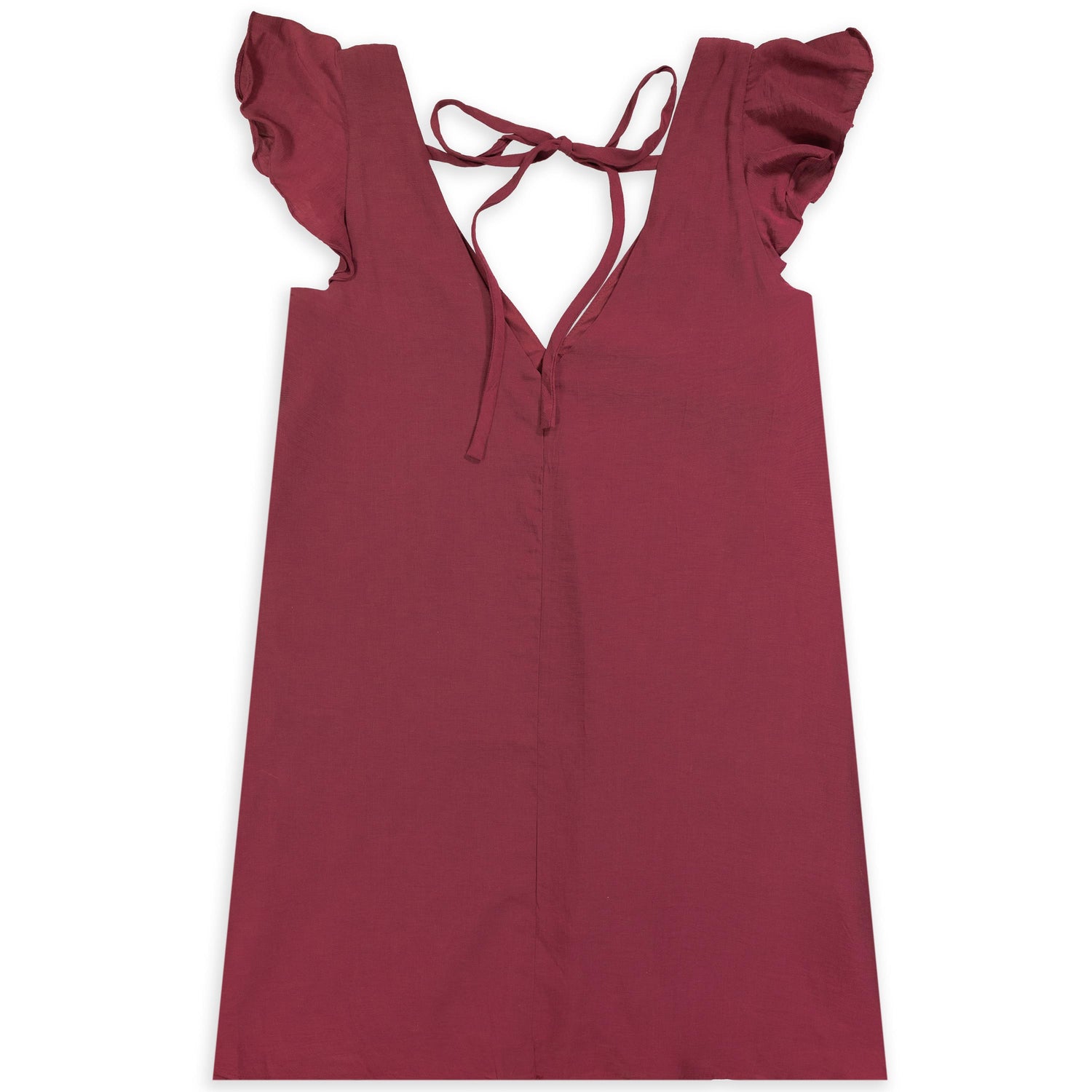Ruffle Sleeve Dress With Pockets