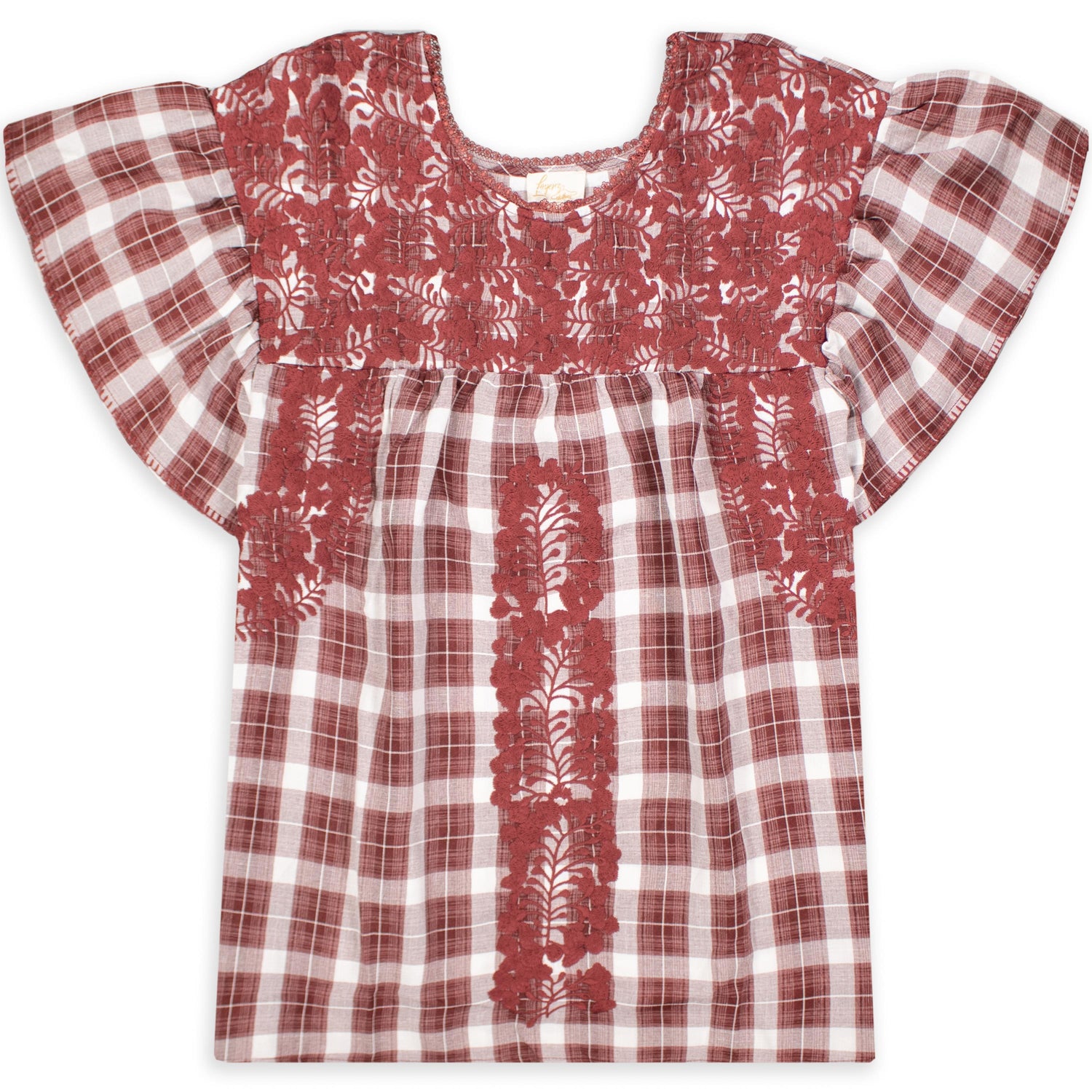 Magnolia Plaid Top